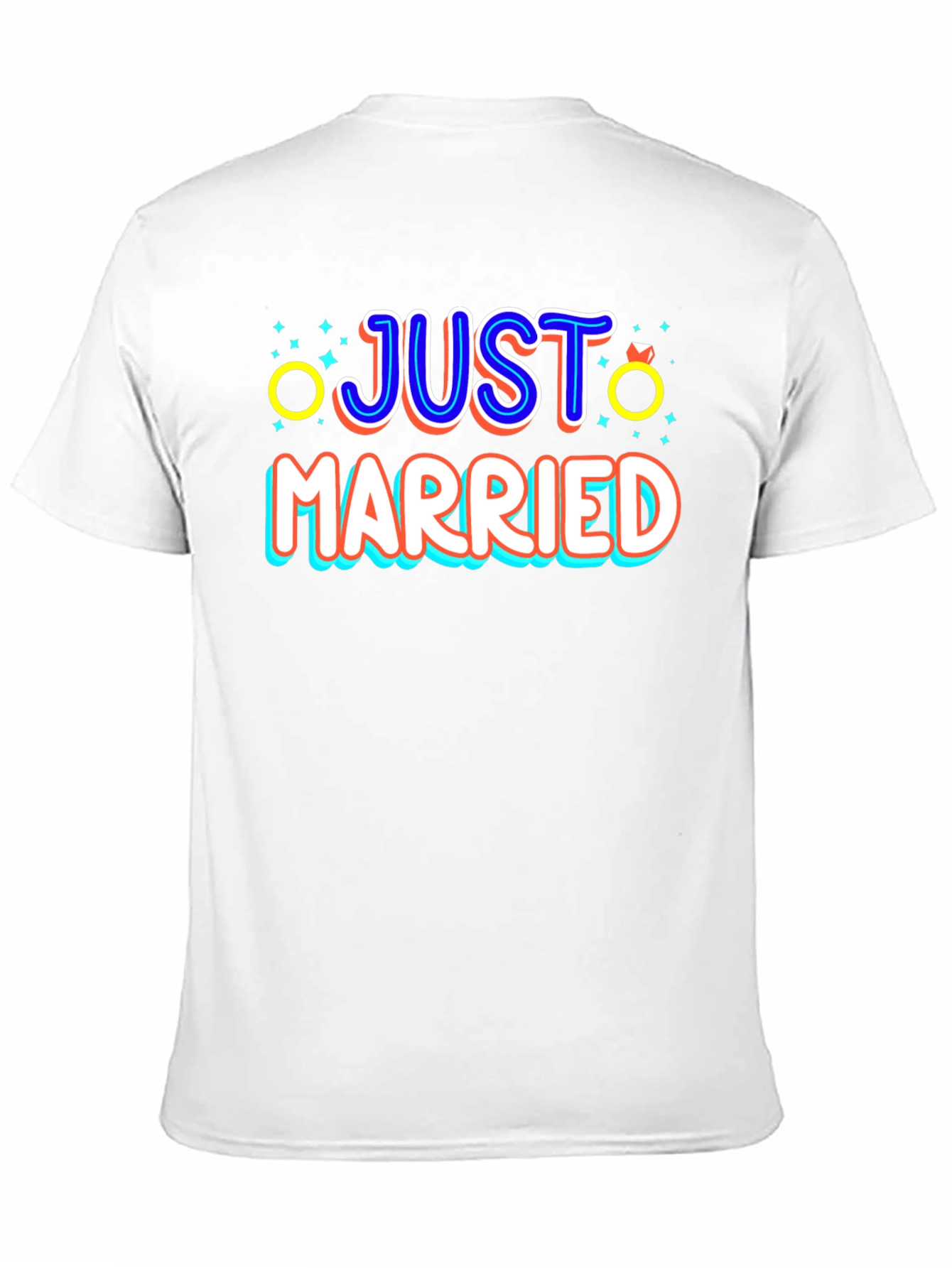 Just Married Graphic Tee - Newlywed Celebration T-Shirt
