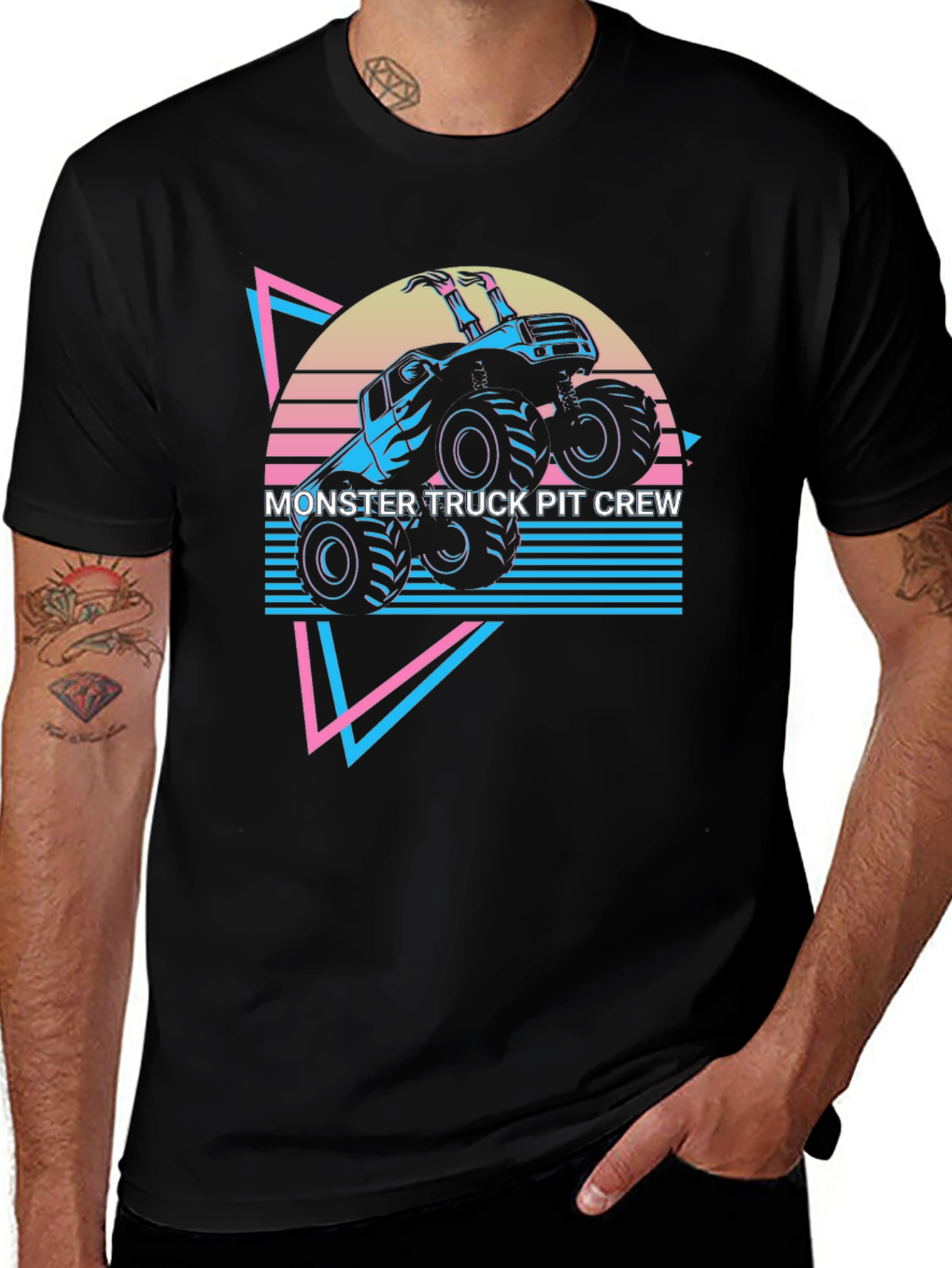 Monster Truck Pit Crew Graphic Tee