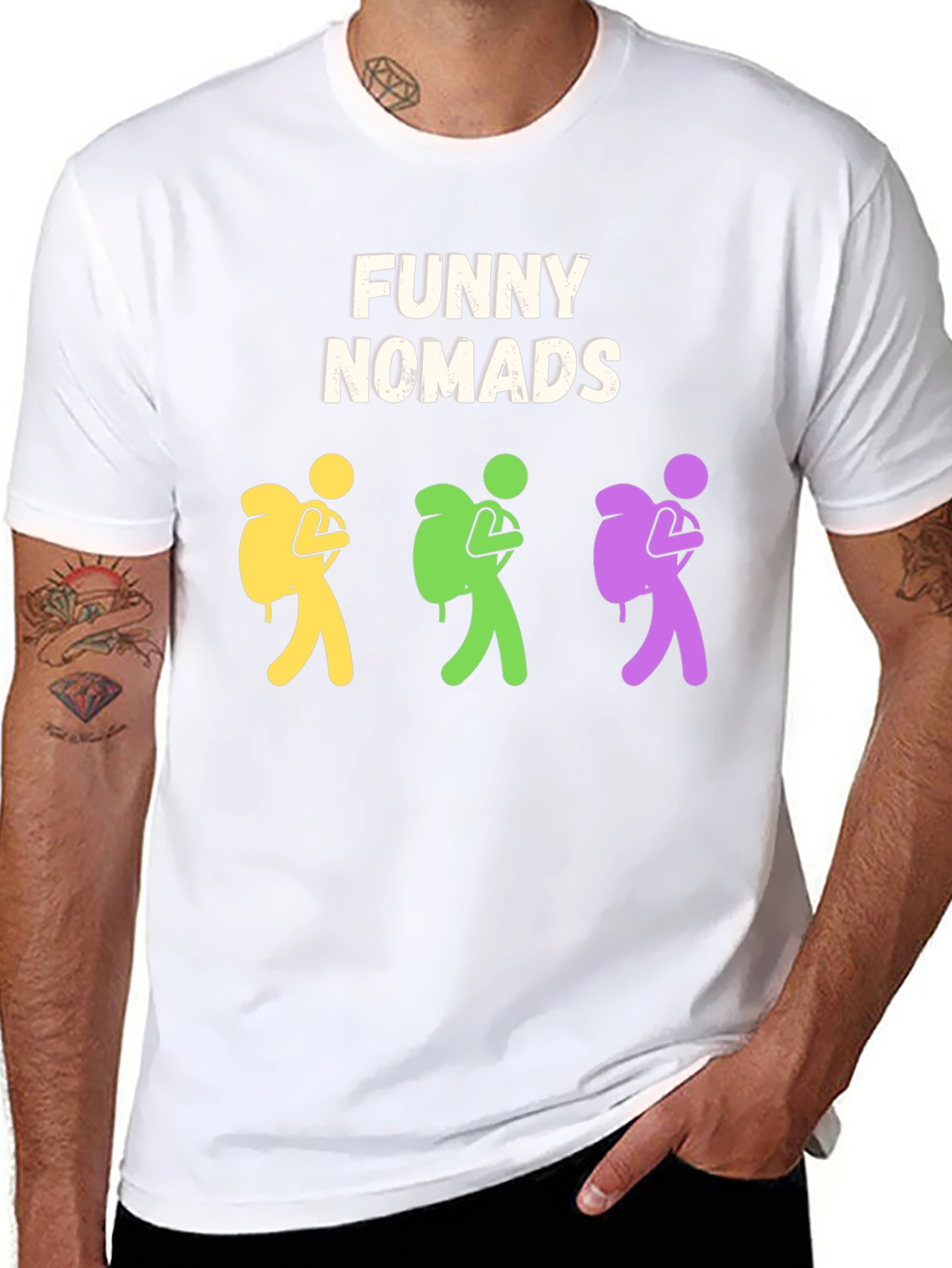 Funny Nomads T-Shirt: Quirky Adventure Tee for Men