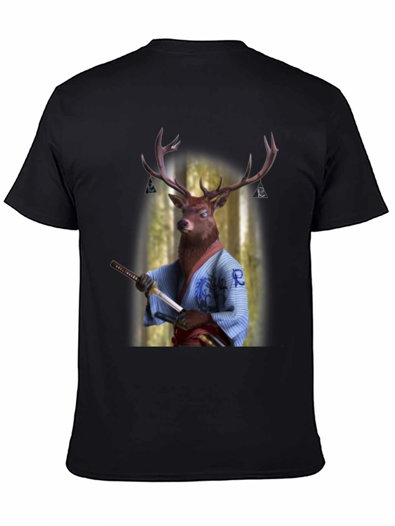 Samurai Deer Graphic T-Shirt