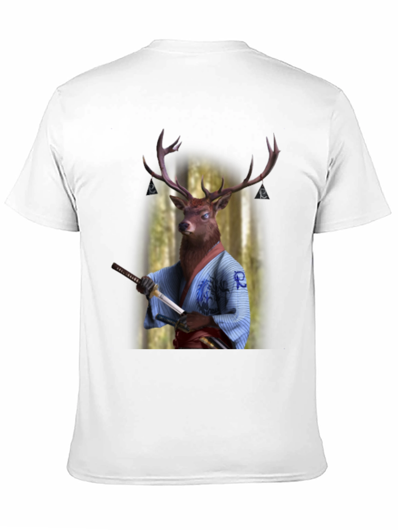 Samurai Deer Graphic T-Shirt