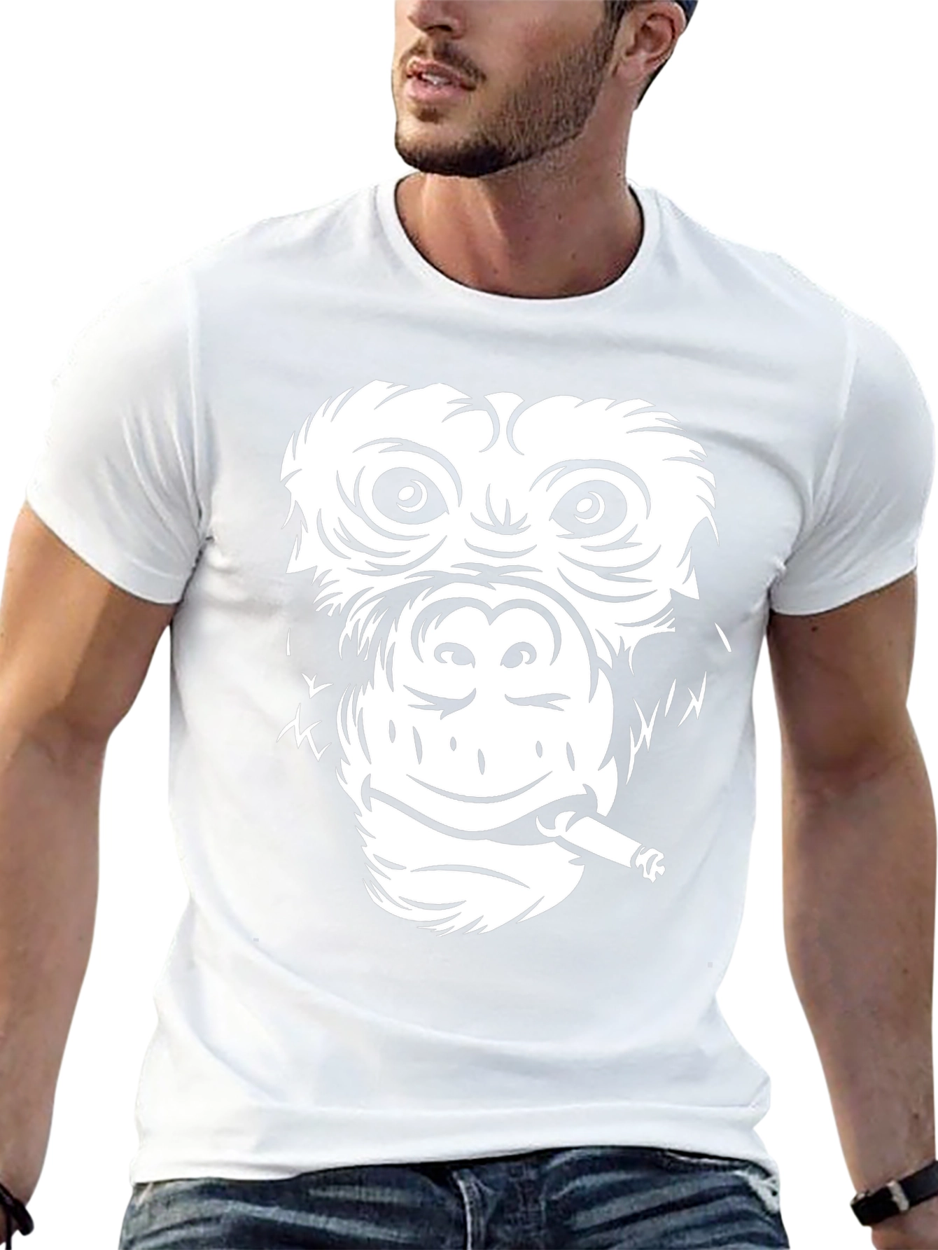 Cool Monkey Graphic Tee - Black Unisex T-Shirt