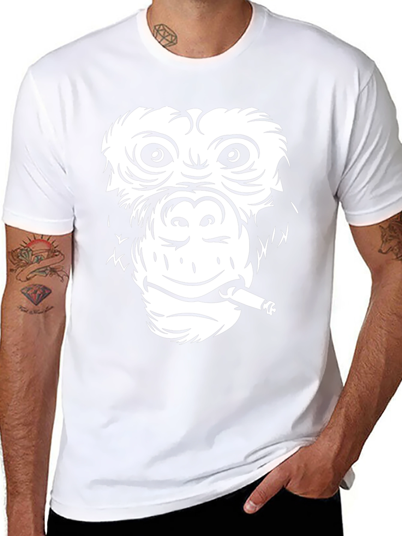 Cool Monkey Graphic Tee - Black Unisex T-Shirt