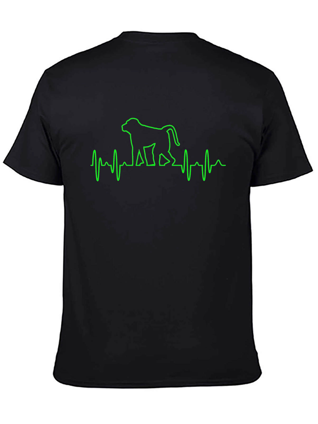 Monkey Heartbeat T-Shirt - Novelty Graphic Tee
