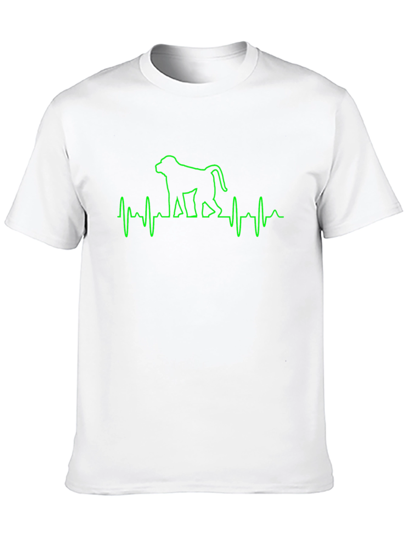 Monkey Heartbeat T-Shirt - Novelty Graphic Tee
