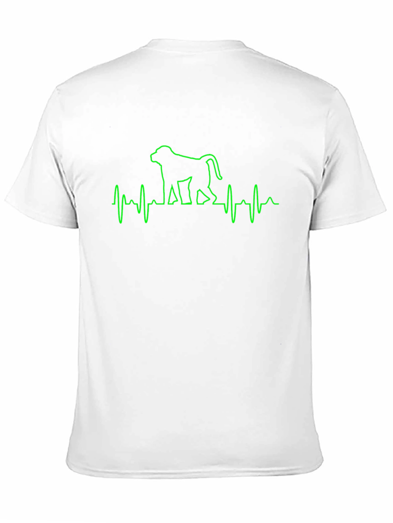Monkey Heartbeat T-Shirt - Novelty Graphic Tee