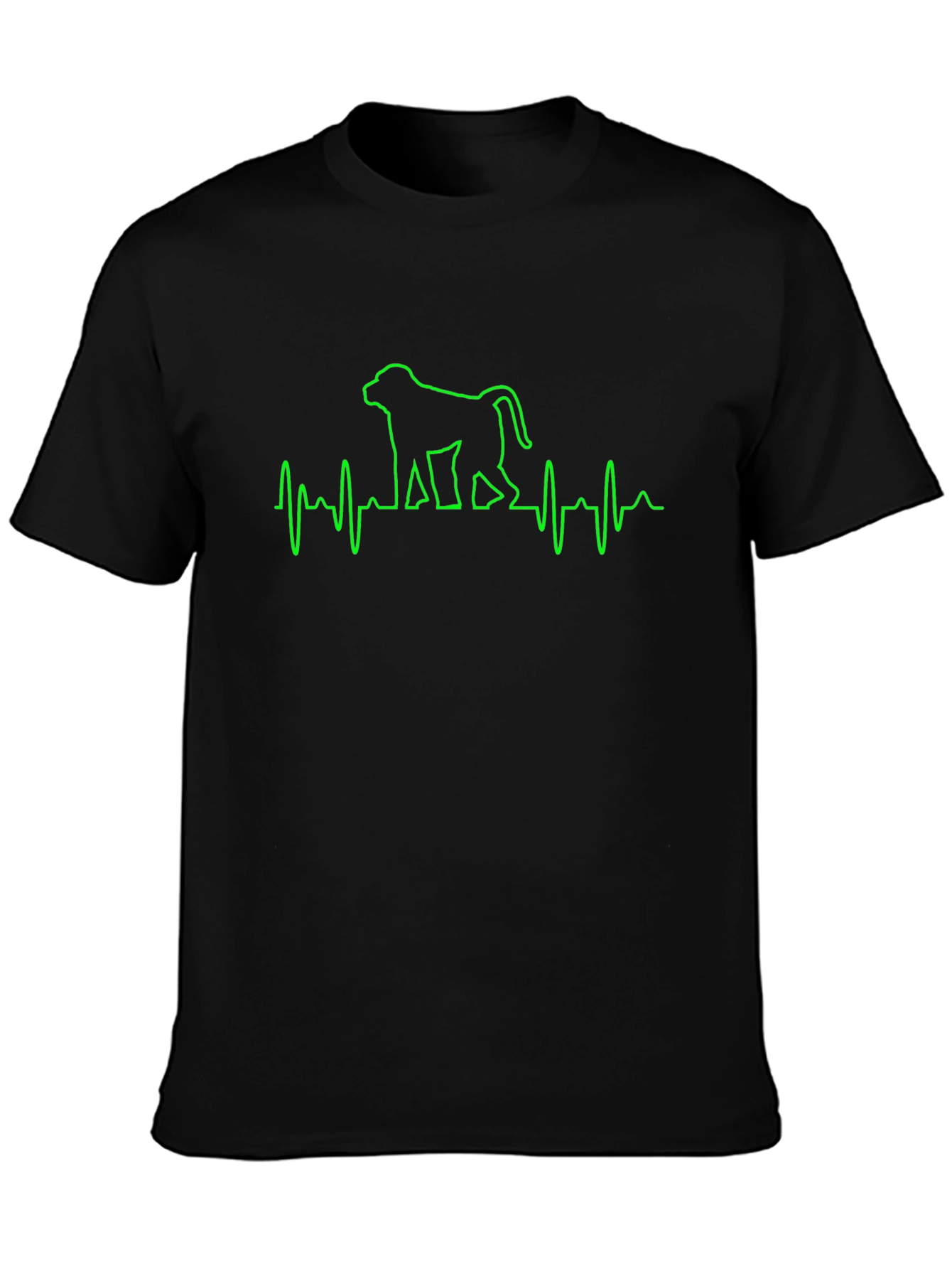 Monkey Heartbeat T-Shirt - Novelty Graphic Tee