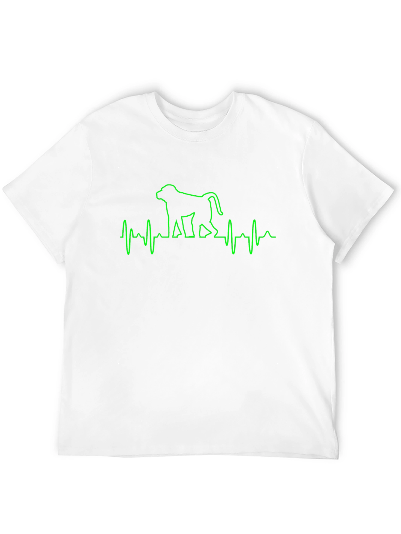 Monkey Heartbeat T-Shirt - Novelty Graphic Tee