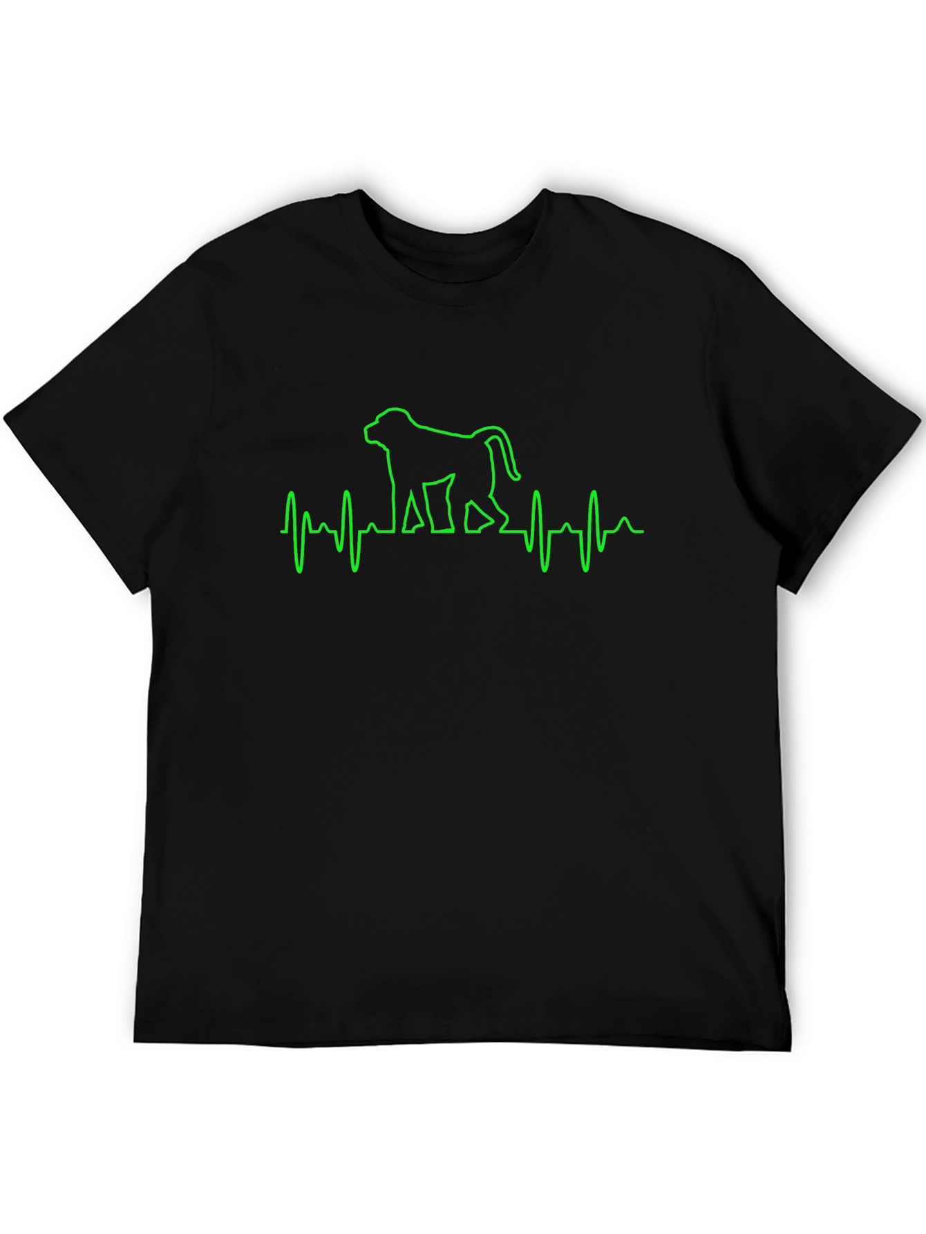 Monkey Heartbeat T-Shirt - Novelty Graphic Tee