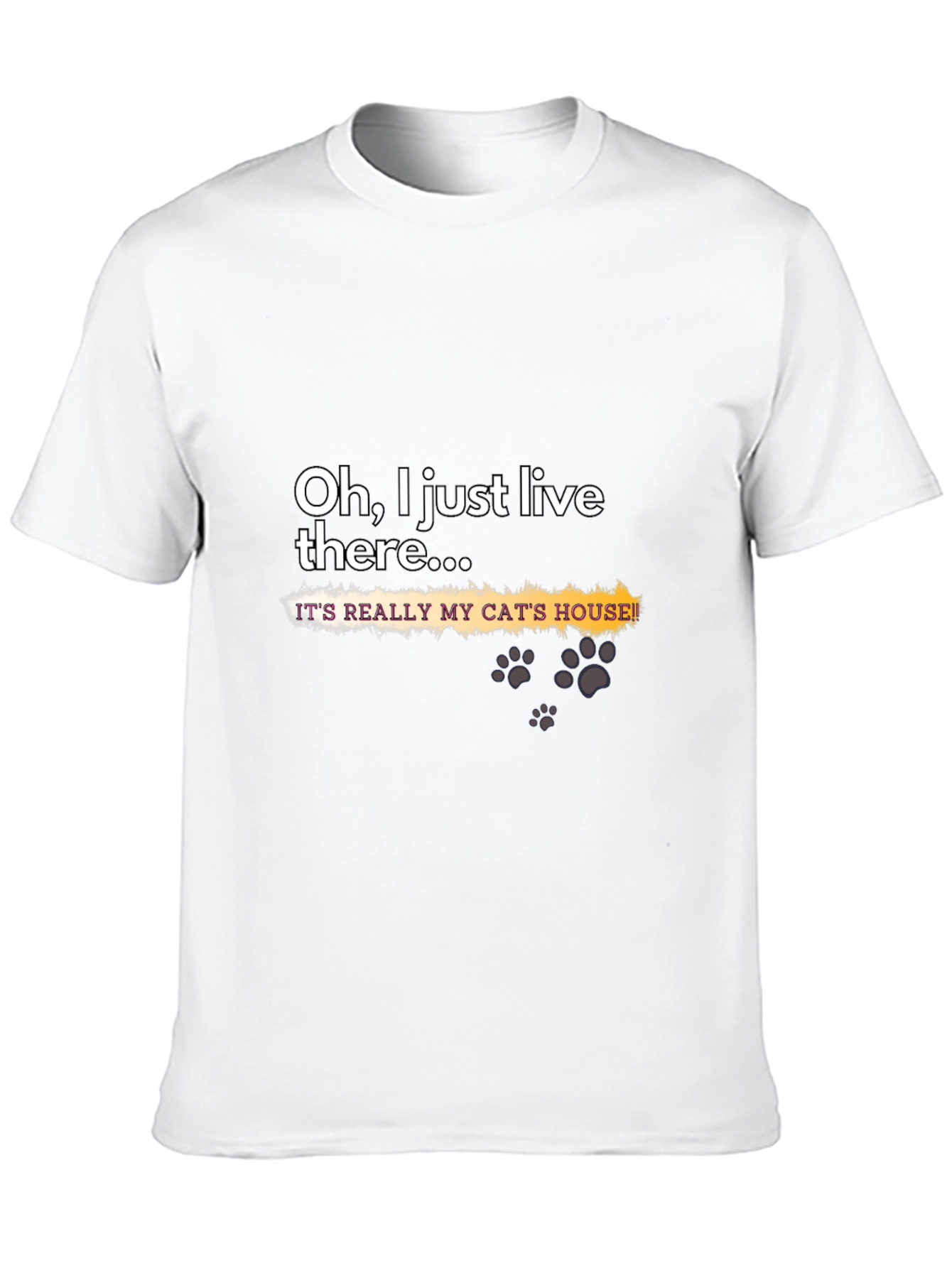 Funny Cat House Graphic T-Shirt