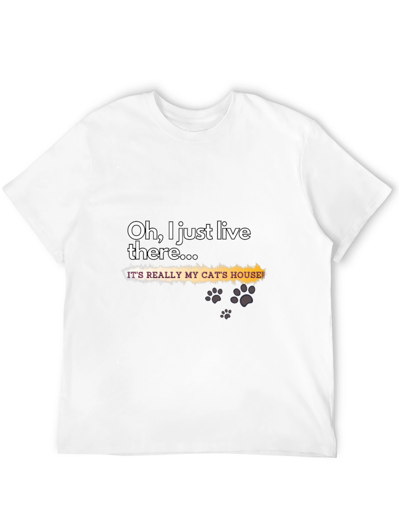 Funny Cat House Graphic T-Shirt