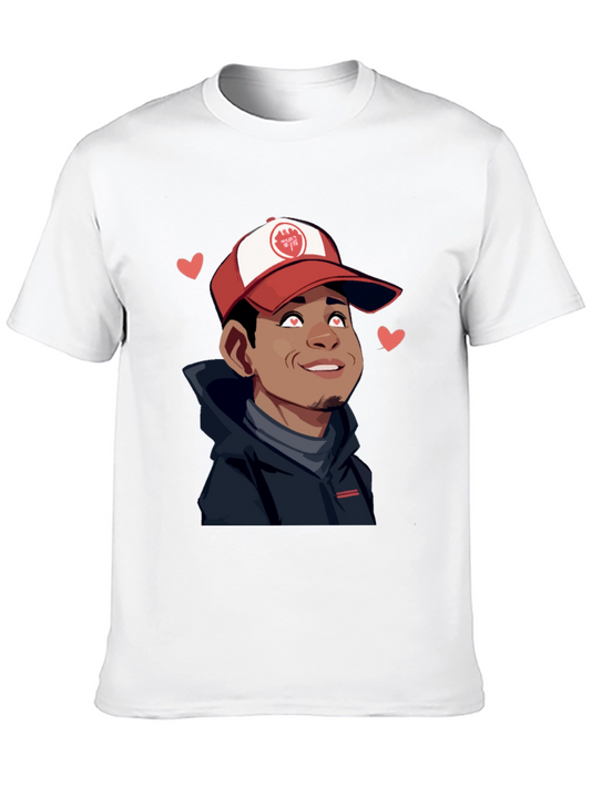 Cartoon Man Black T-Shirt