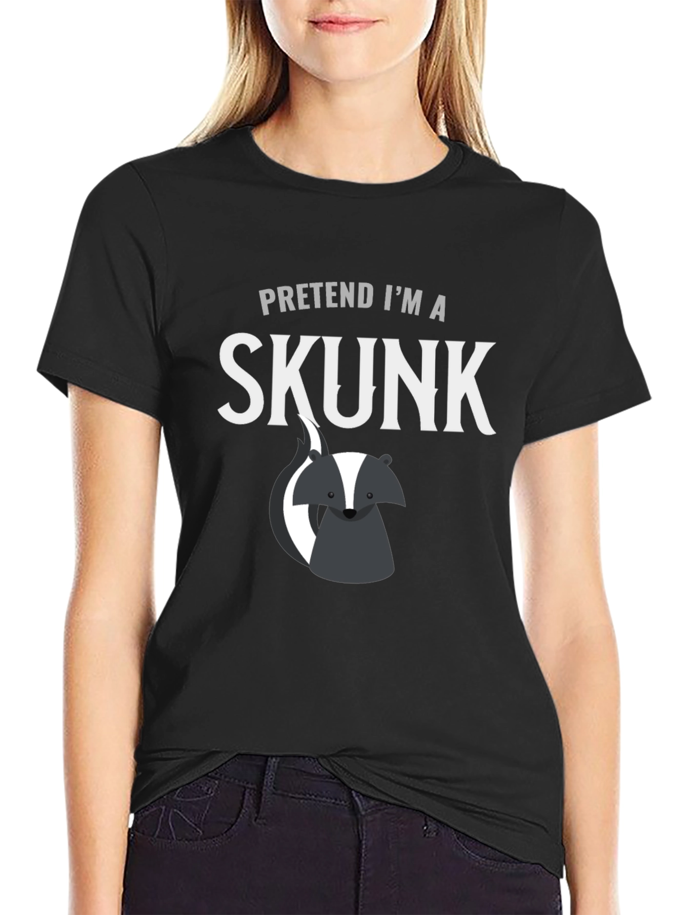 Pretend Im a Skunk Funny Graphic Tee