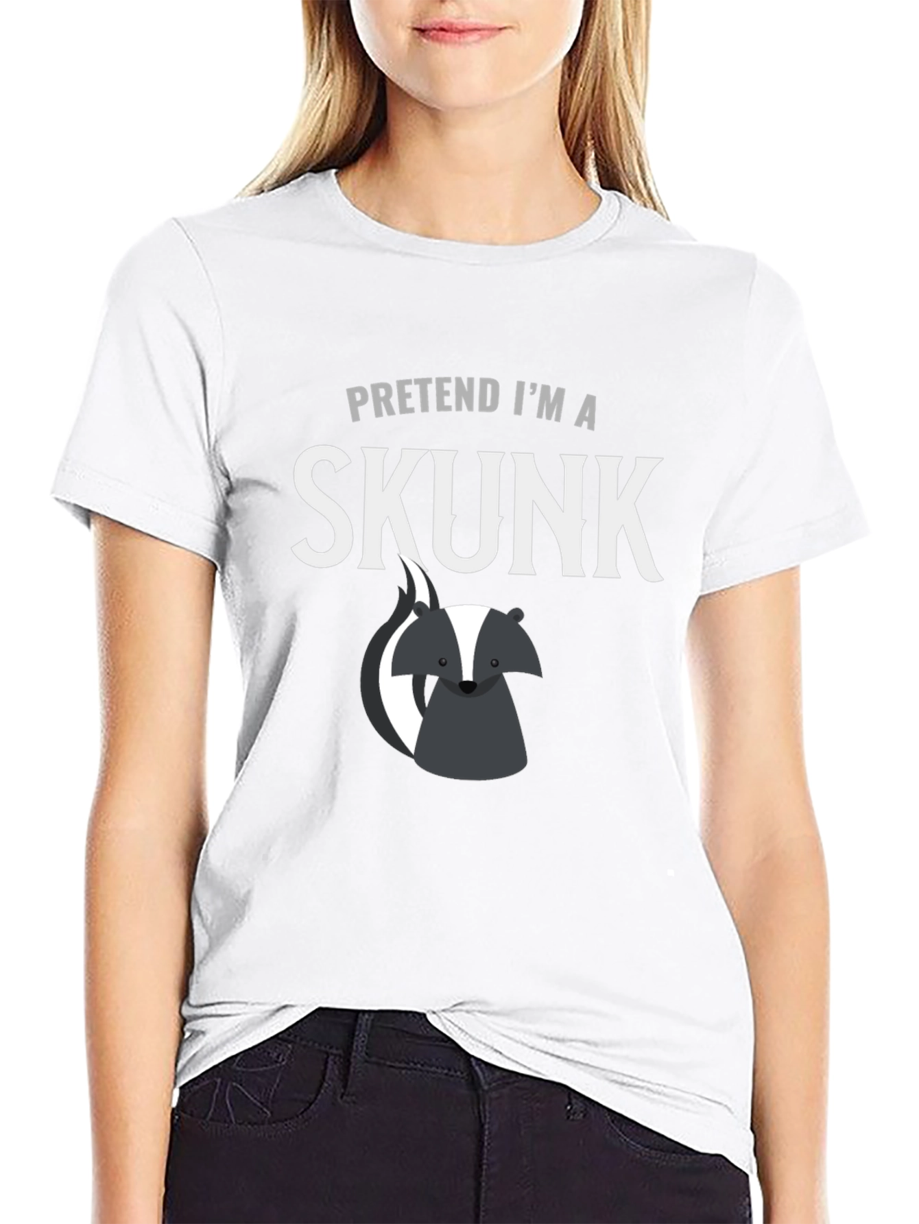 Pretend Im a Skunk Funny Graphic Tee