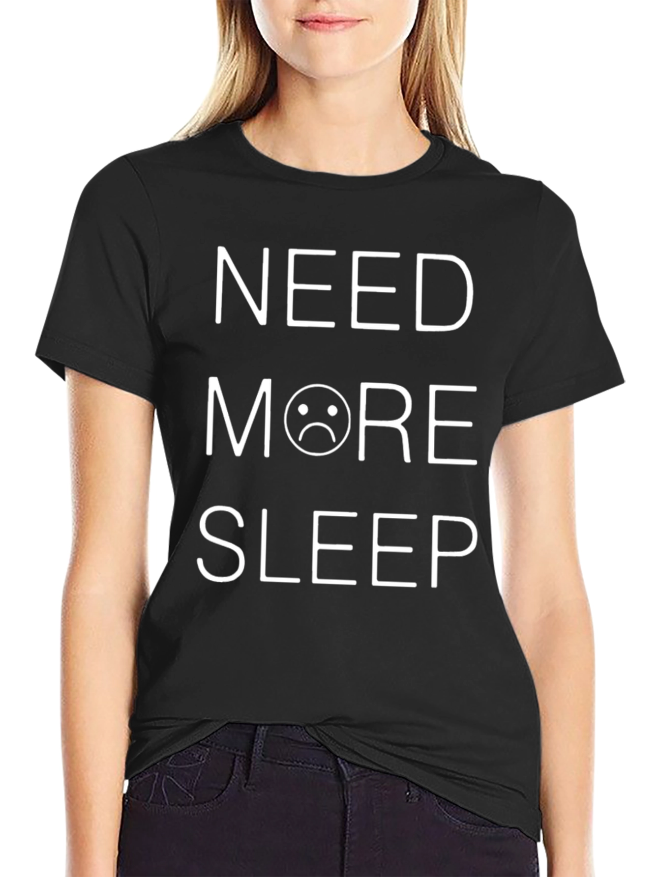 Need More Sleep Black Graphic T-Shirt