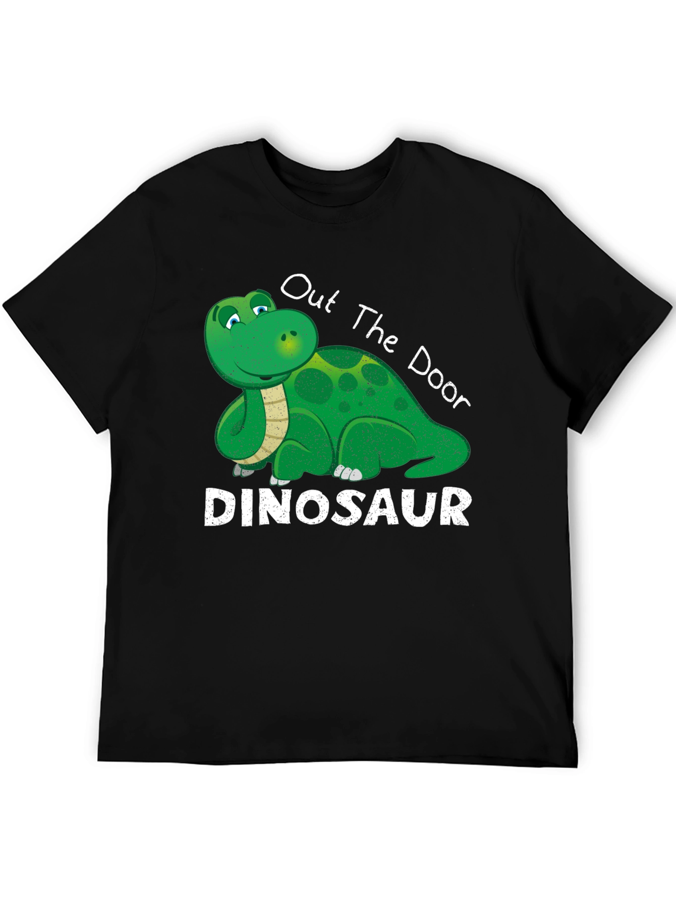 Dinosaur Out The Door Black T-Shirt