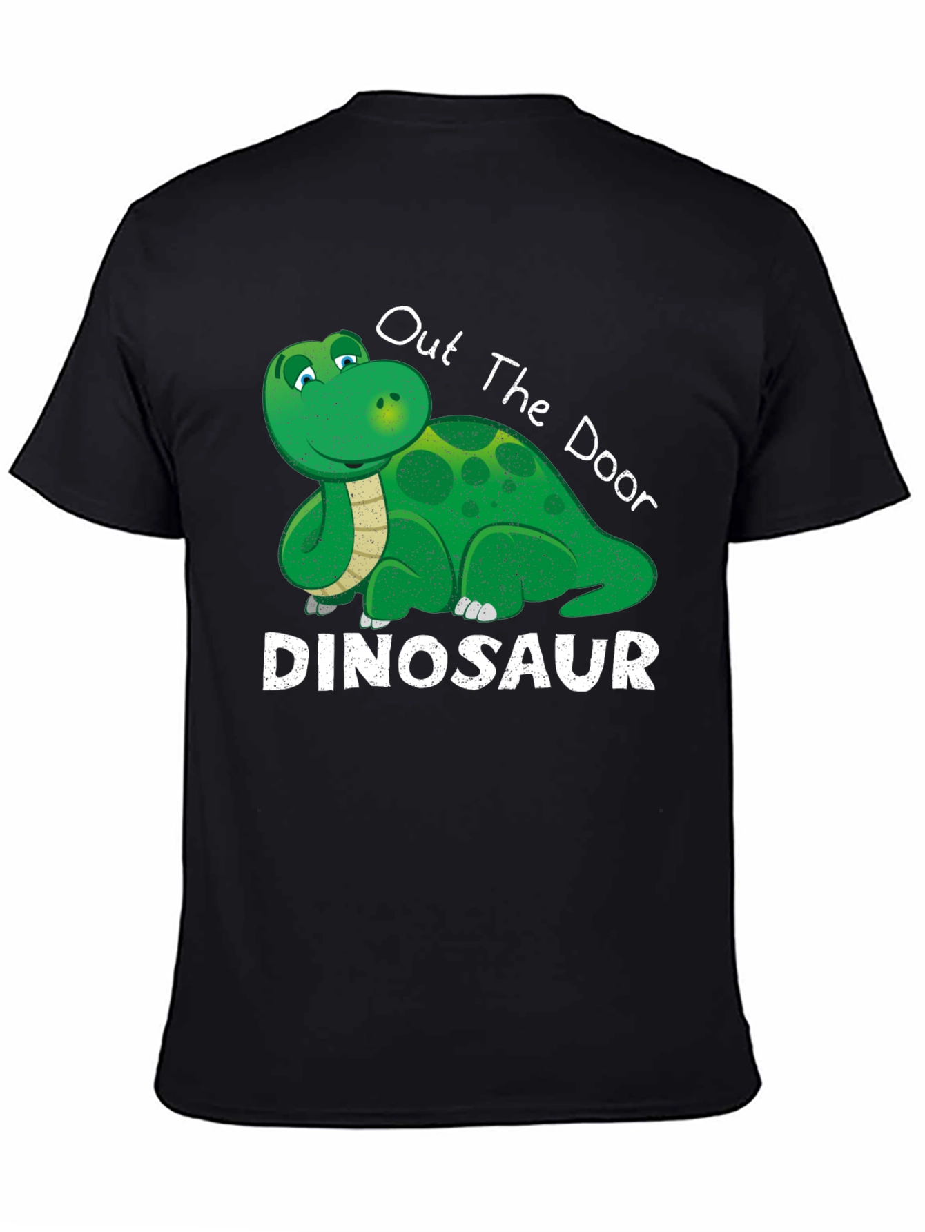Dinosaur Out The Door Black T-Shirt