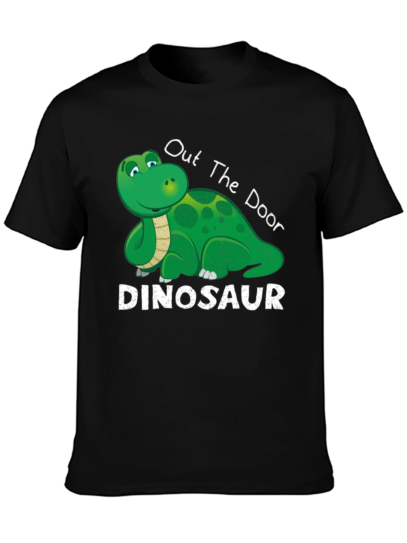 Dinosaur Out The Door Black T-Shirt