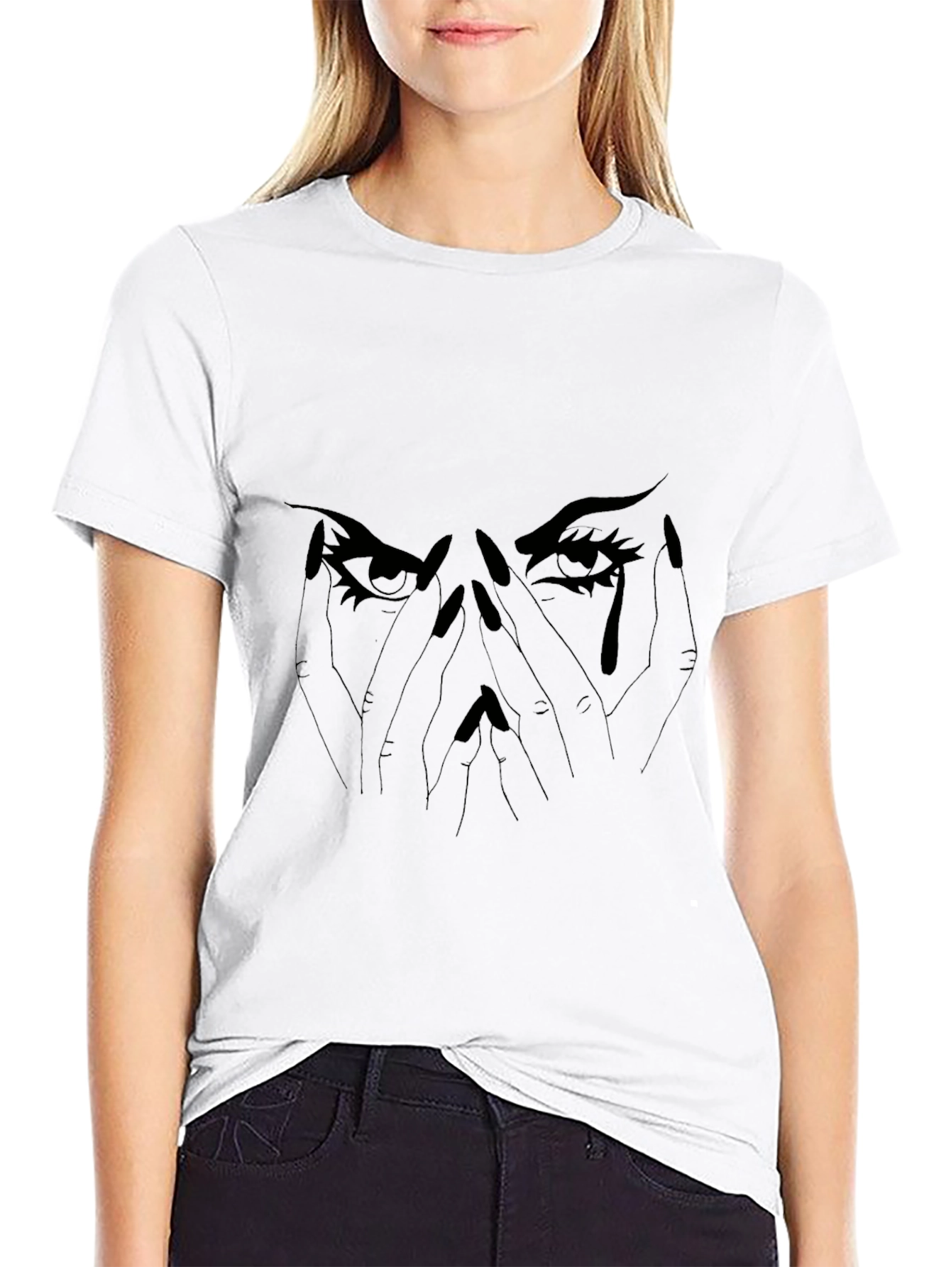 Emo Graphic Tee - Dark Eyes T-Shirt