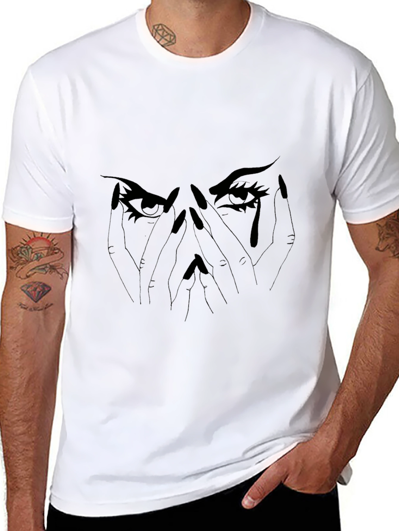 Emo Graphic Tee - Dark Eyes T-Shirt