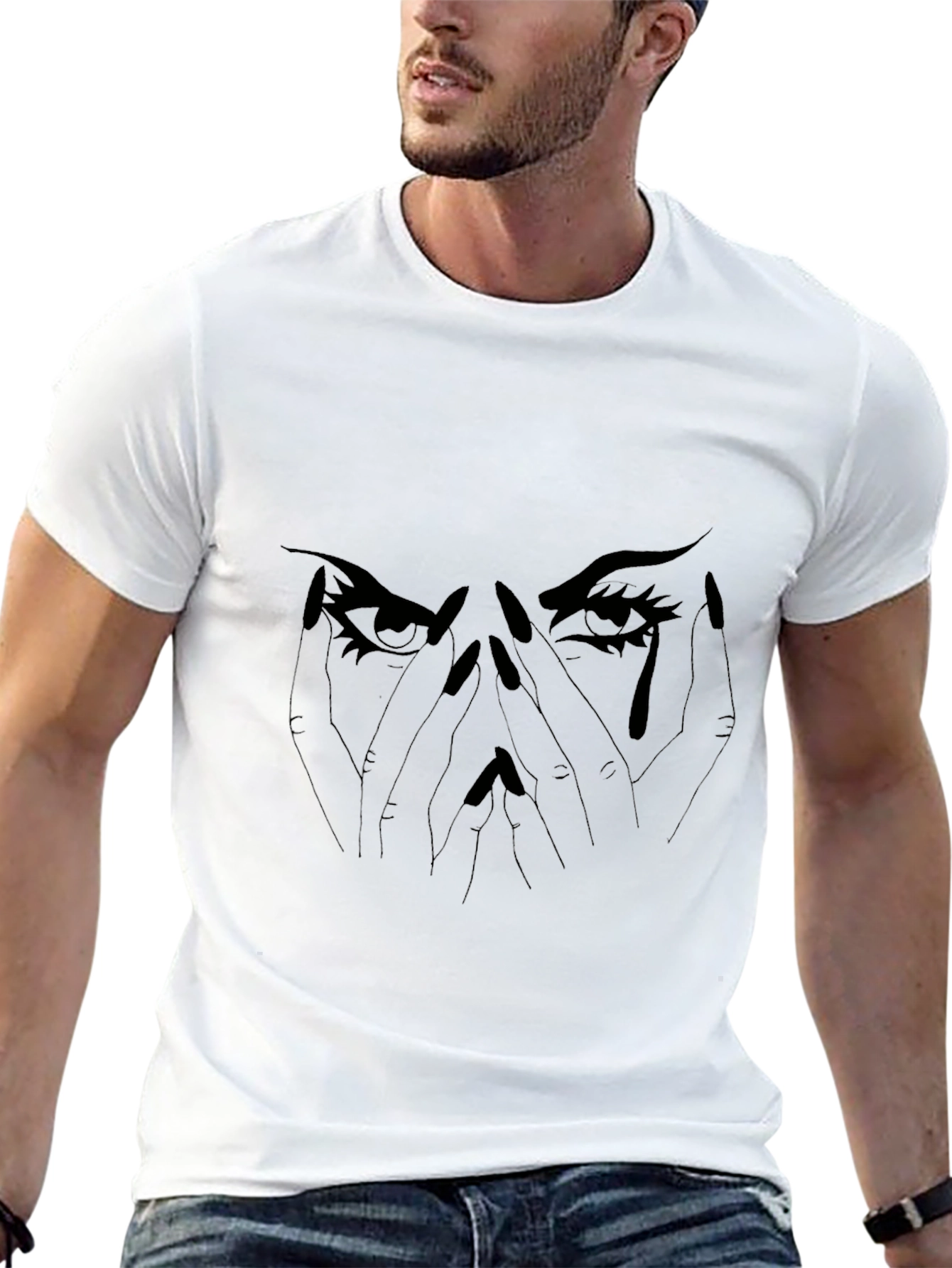 Emo Graphic Tee - Dark Eyes T-Shirt