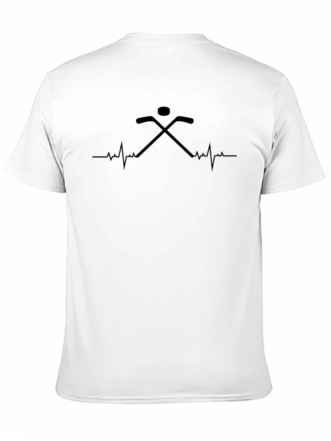 Hockey Heartbeat T-Shirt - Black