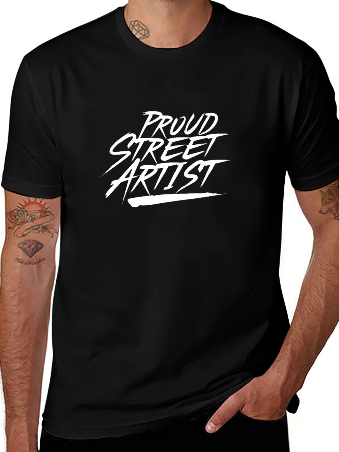 Proud Street Artist Black Graphic Tee