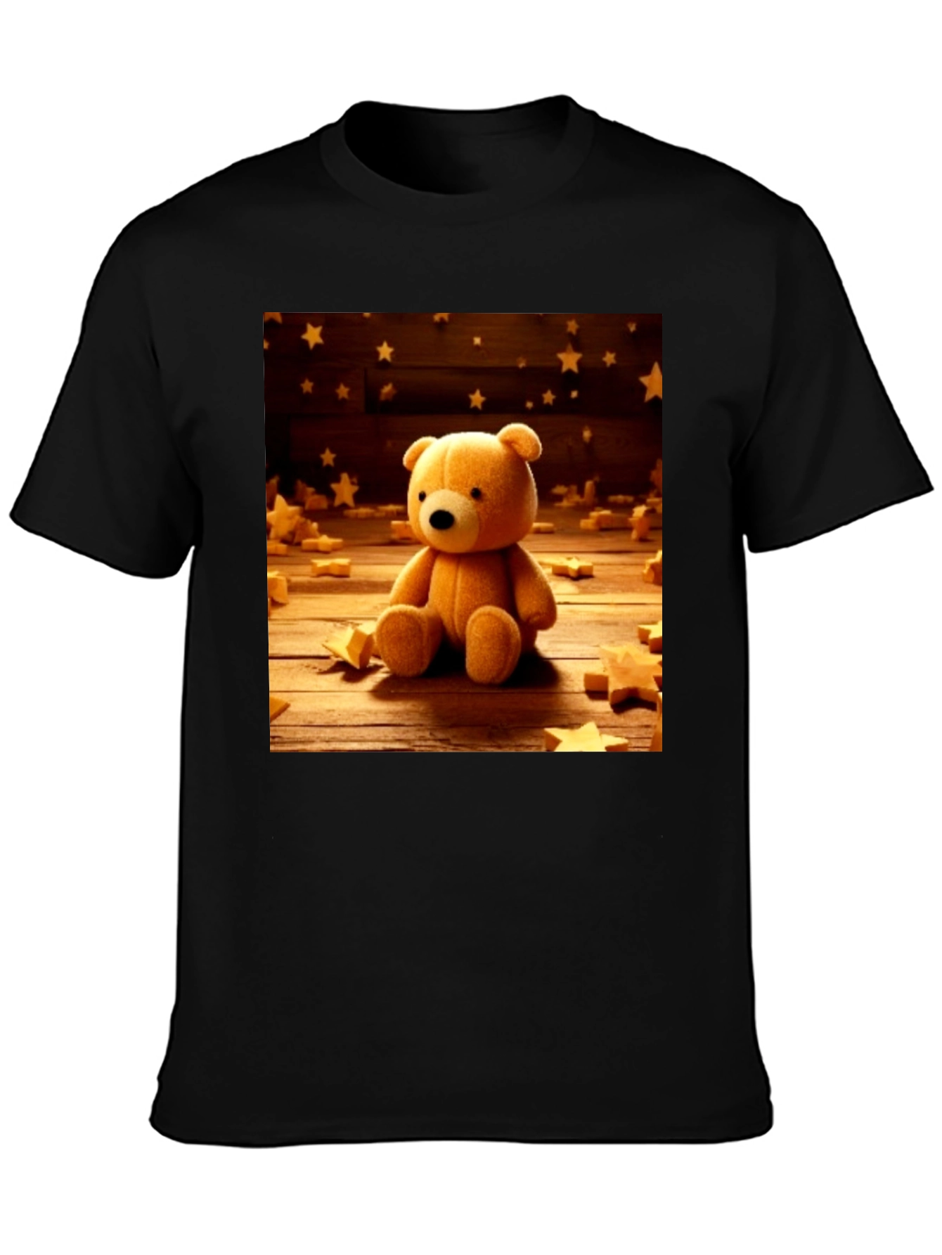 Teddy Bear Starry Night Graphic T-Shirt