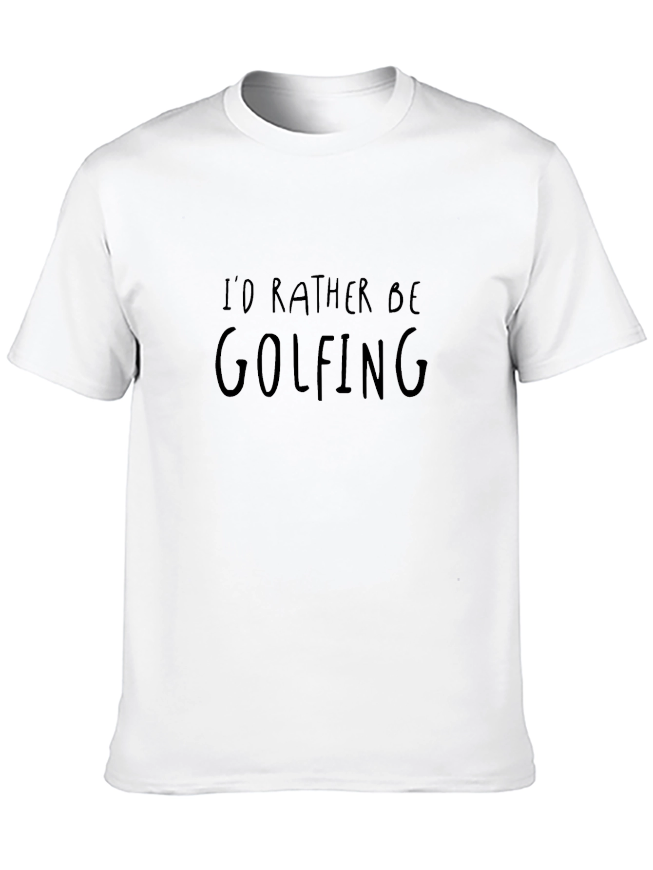 Id Rather Be Golfing Black T-Shirt