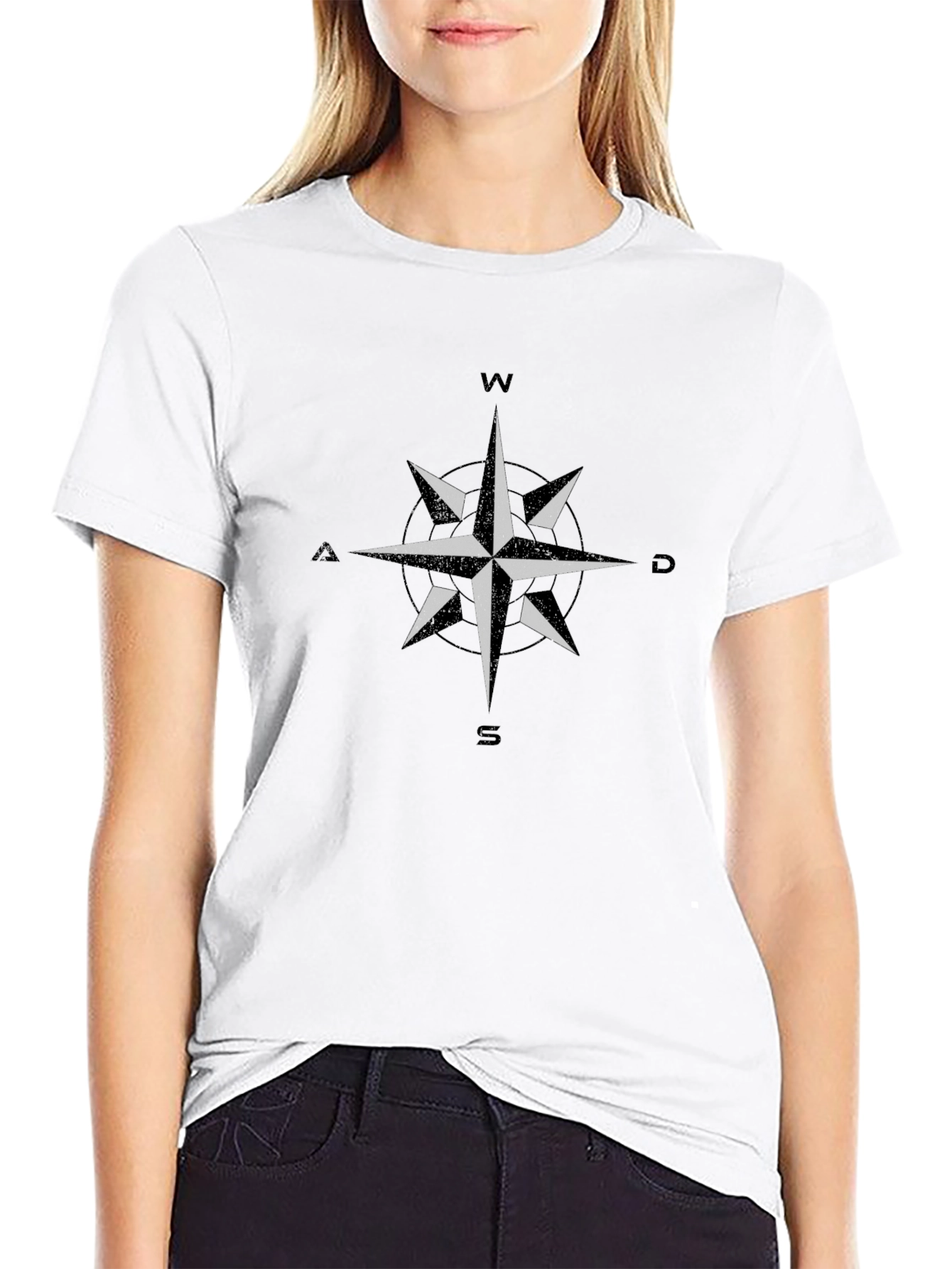 Compass Rose Graphic Tee - Classic Nautical Style