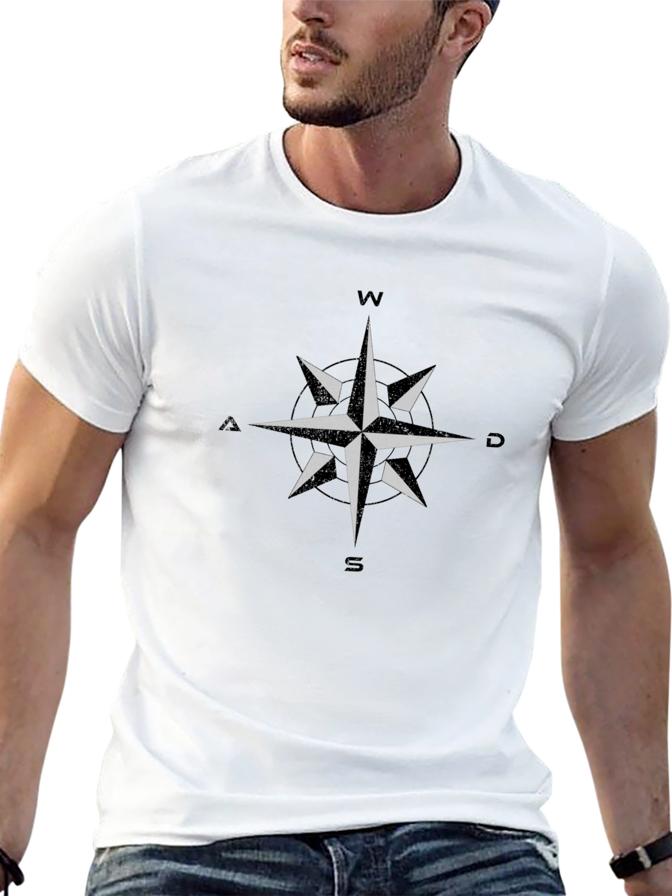 Compass Rose Graphic Tee - Classic Nautical Style