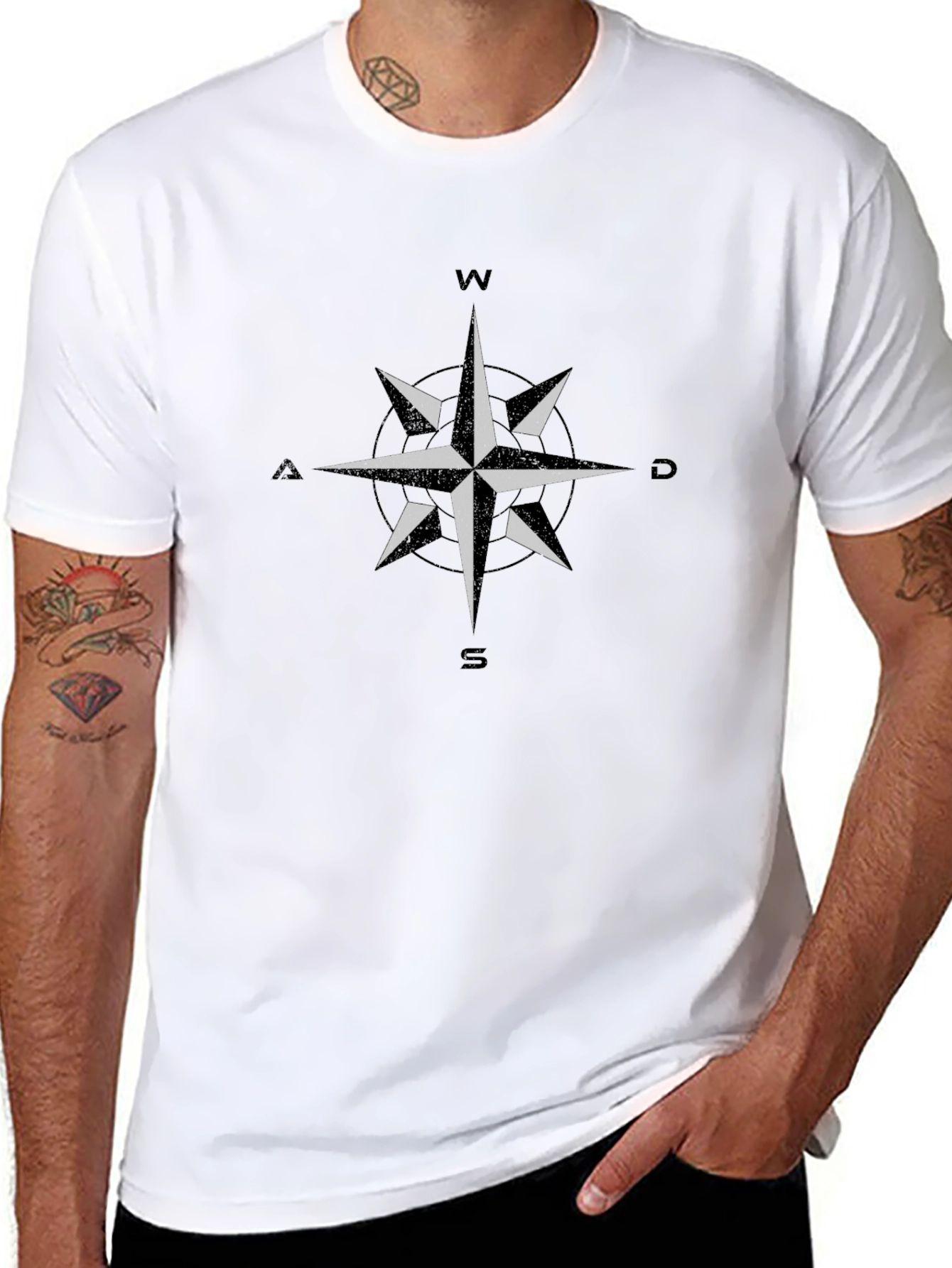 Compass Rose Graphic Tee - Classic Nautical Style