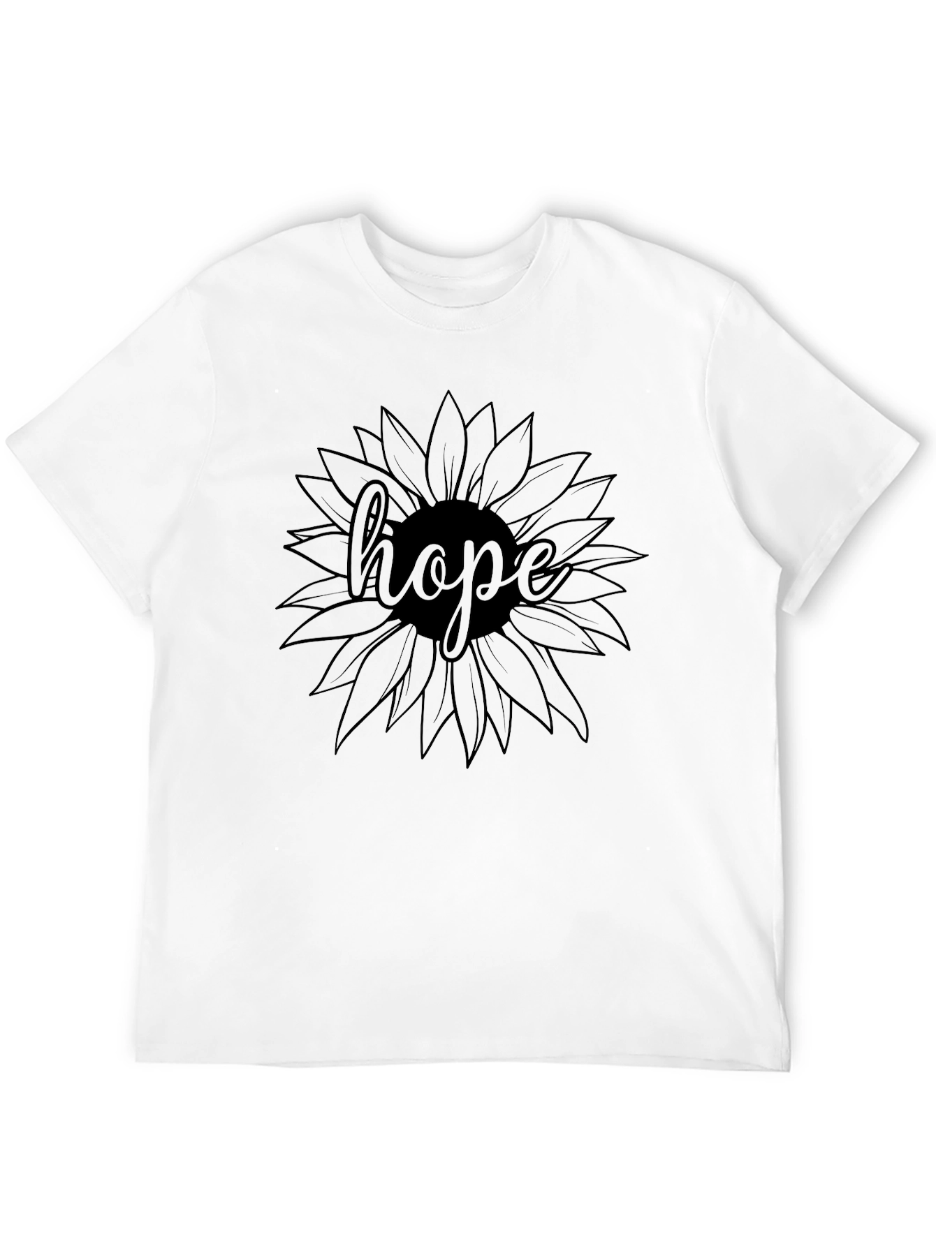 Hope Sunflower Graphic T-Shirt - Black