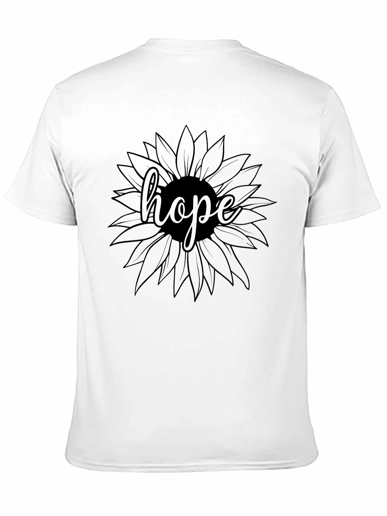 Hope Sunflower Graphic T-Shirt - Black