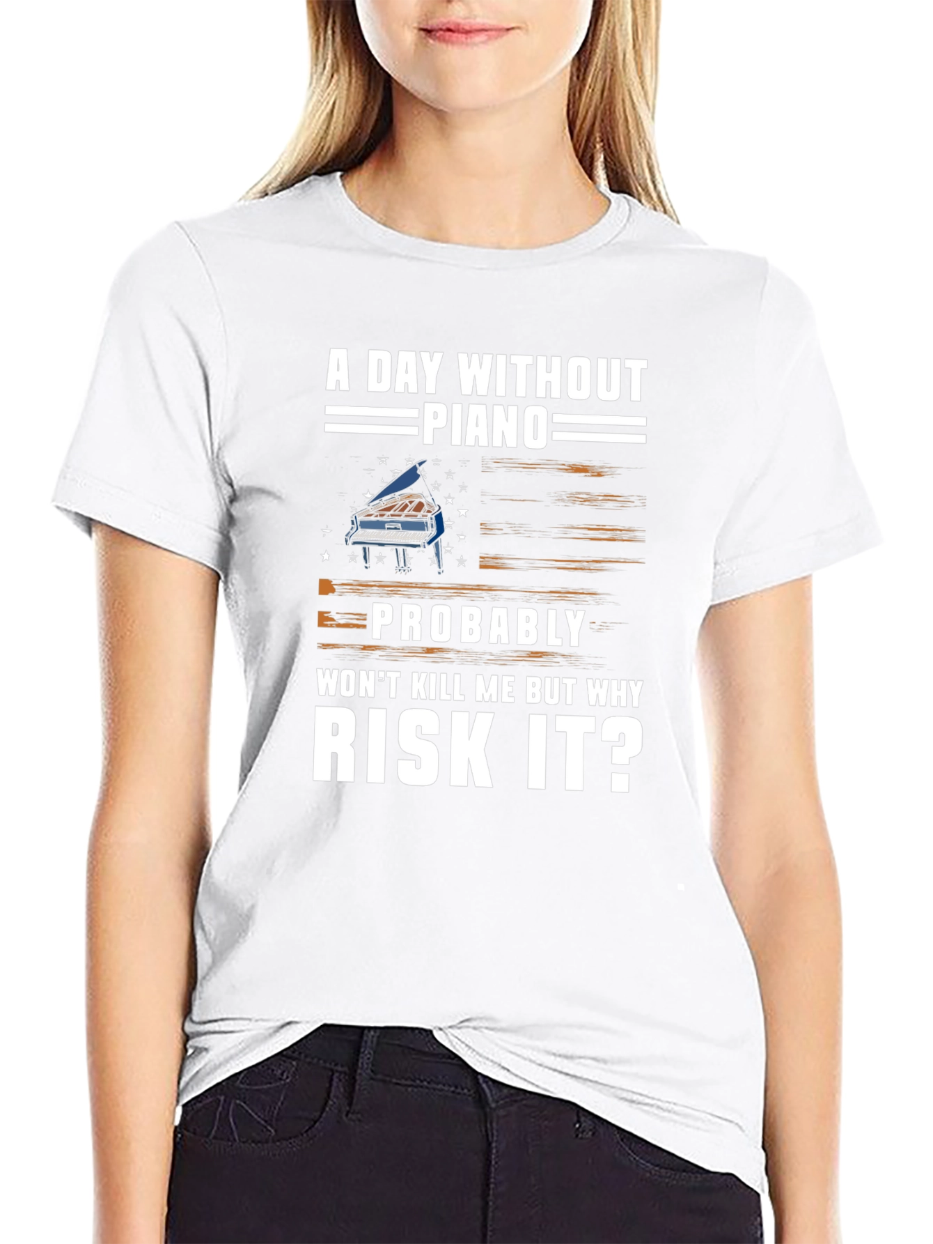 A Day Without Piano Graphic Tee