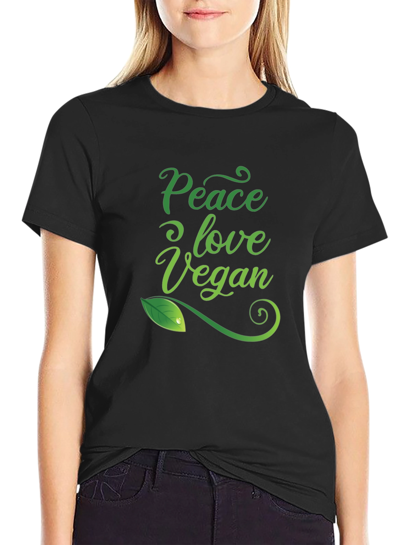 Peace Love Vegan Graphic T-Shirt