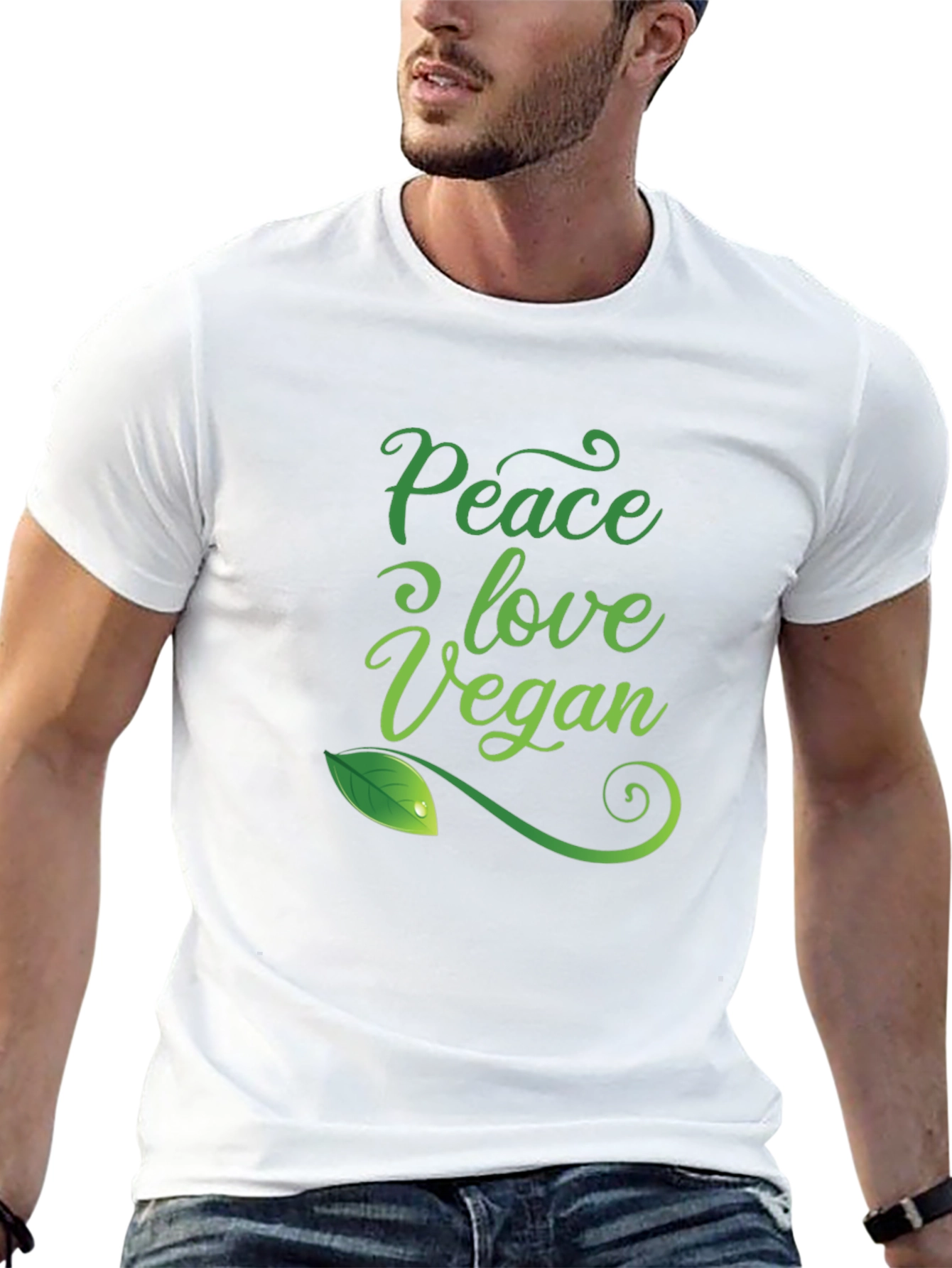 Peace Love Vegan Graphic T-Shirt