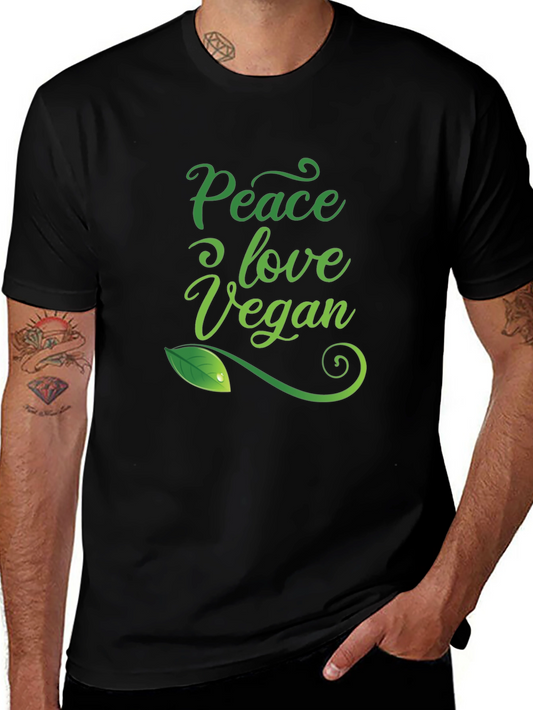 Peace Love Vegan Graphic T-Shirt