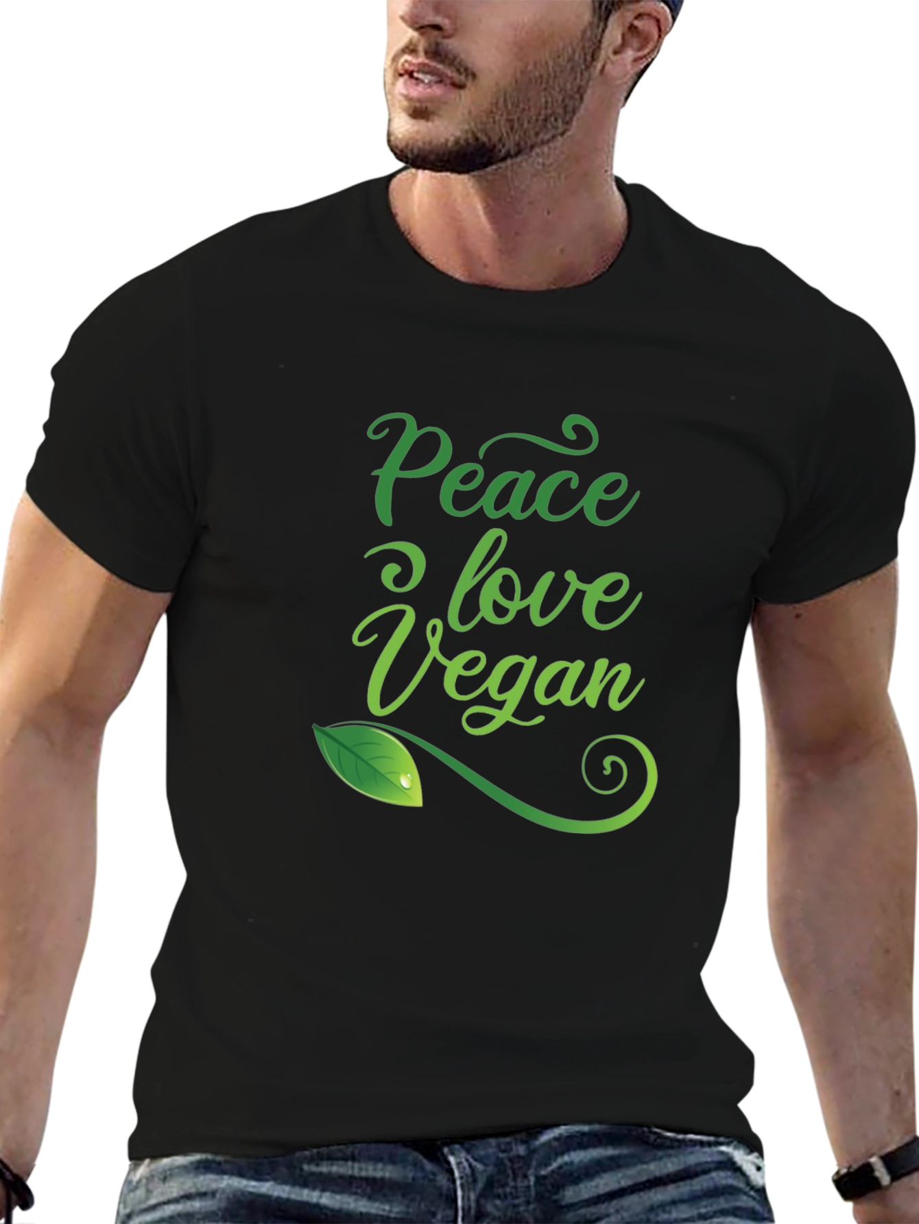 Peace Love Vegan Graphic T-Shirt