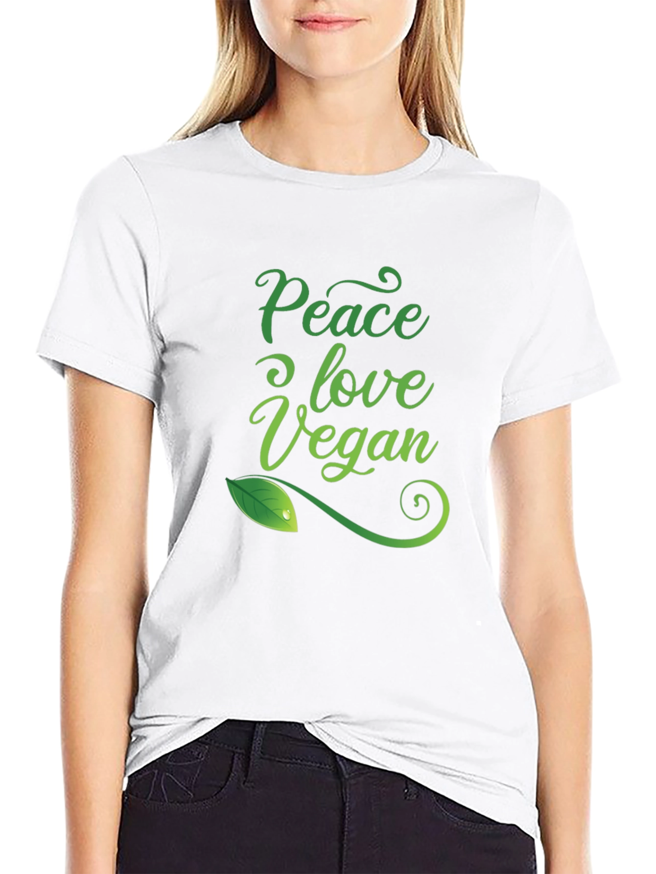 Peace Love Vegan Graphic T-Shirt