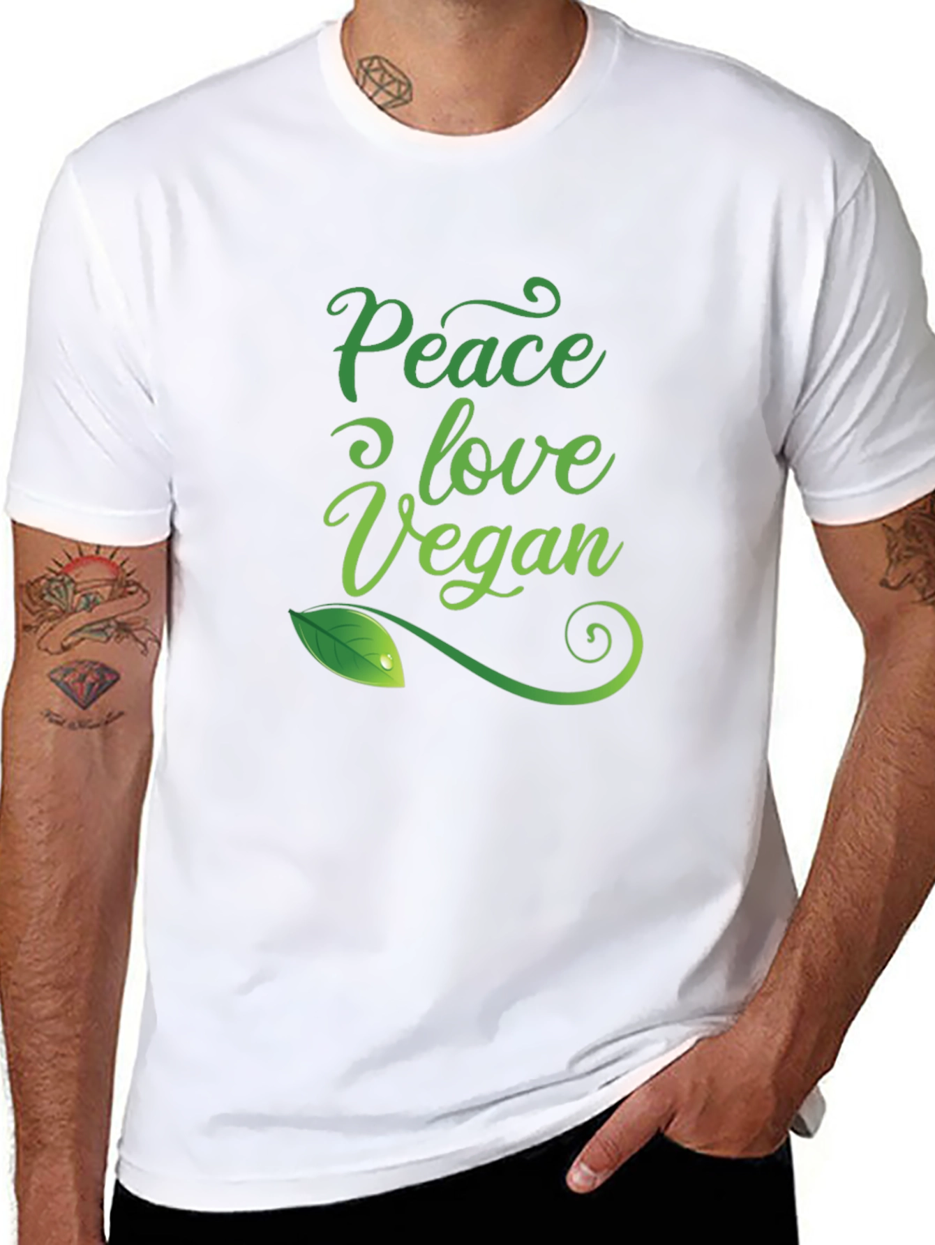 Peace Love Vegan Graphic T-Shirt