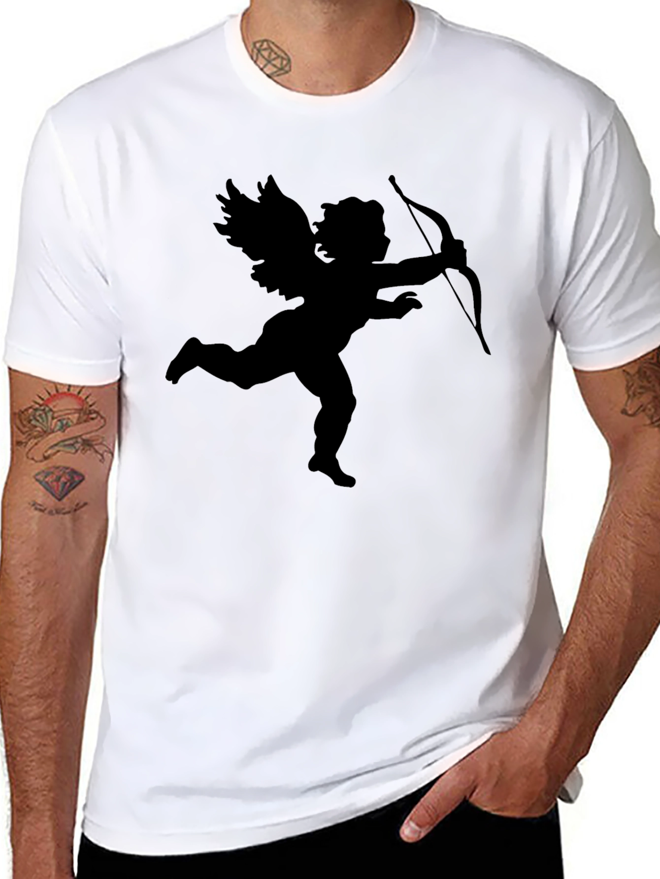 Cupid Graphic T-Shirt - Black