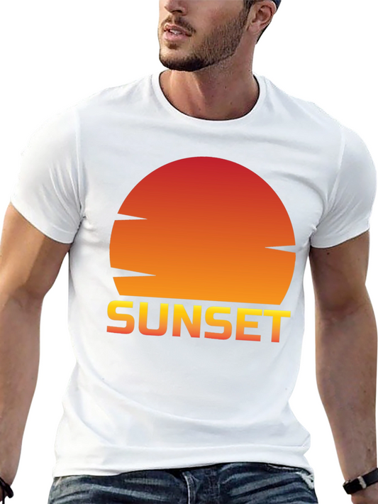 Retro Sunset Graphic T-Shirt - Vintage Style Tee