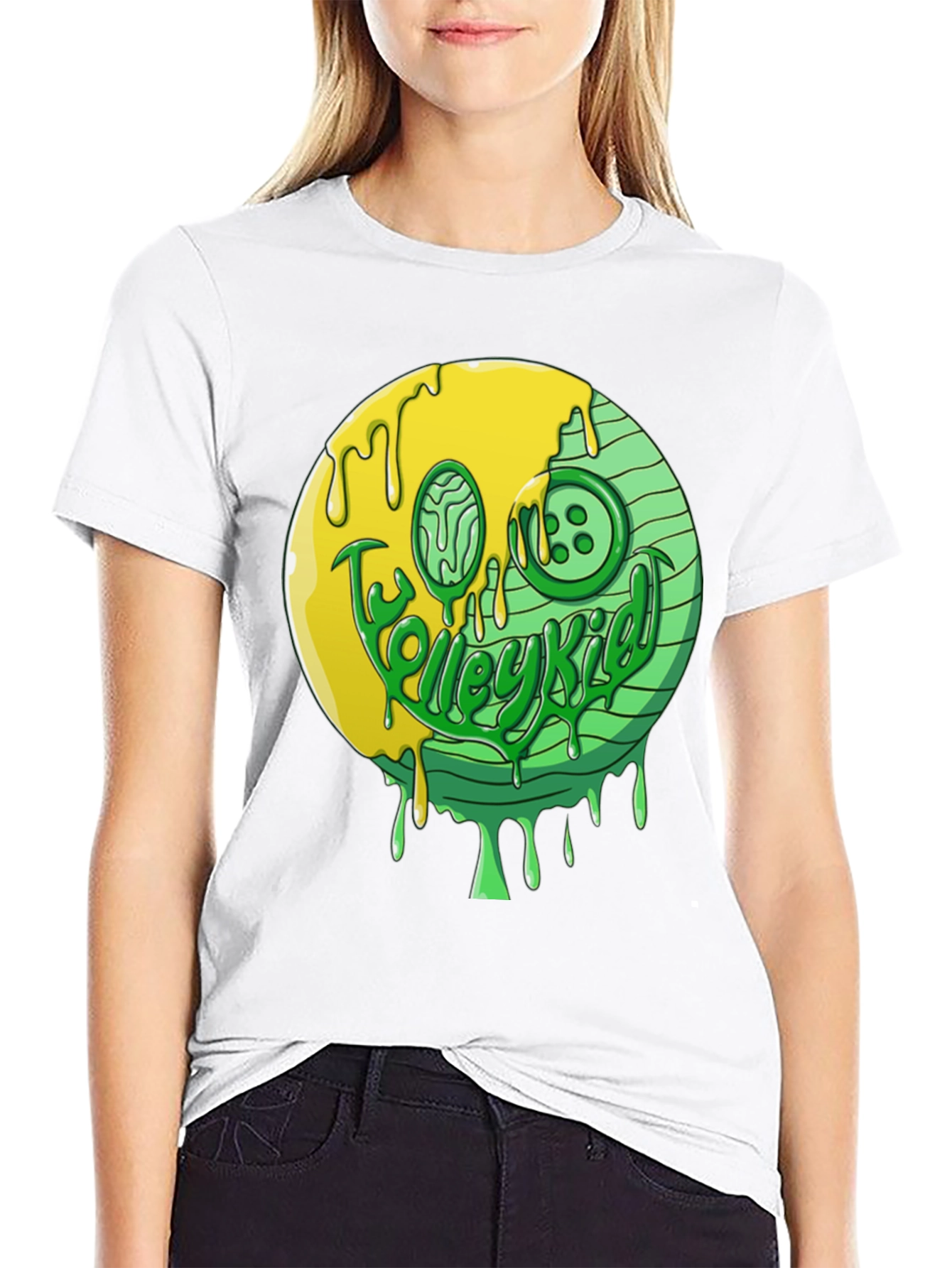Melting Smiley Face Graphic Tee