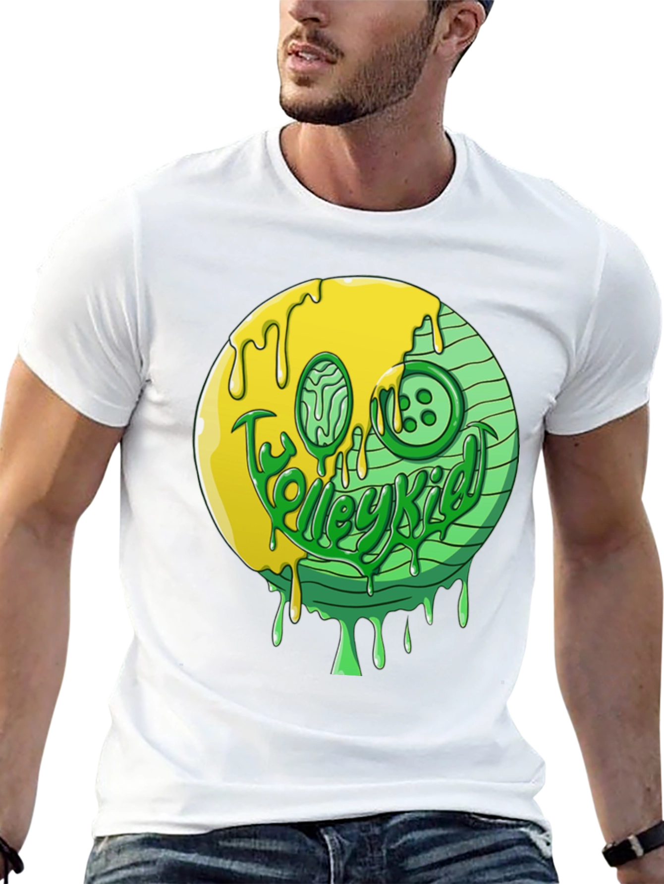 Melting Smiley Face Graphic Tee