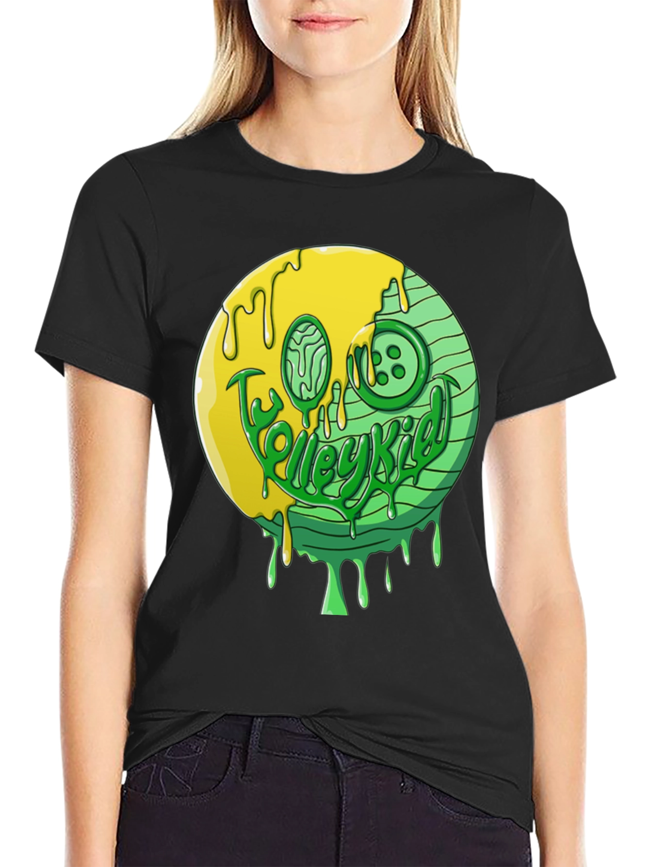 Melting Smiley Face Graphic Tee