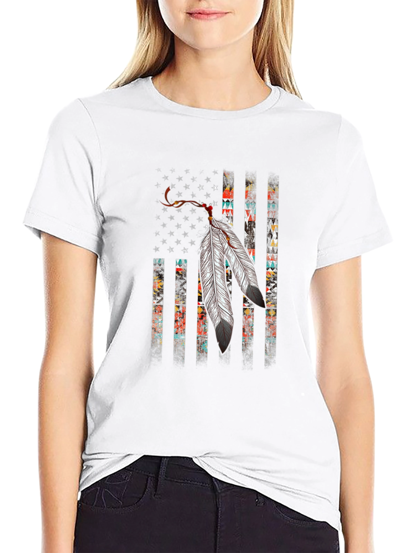 Native American Flag Graphic T-Shirt