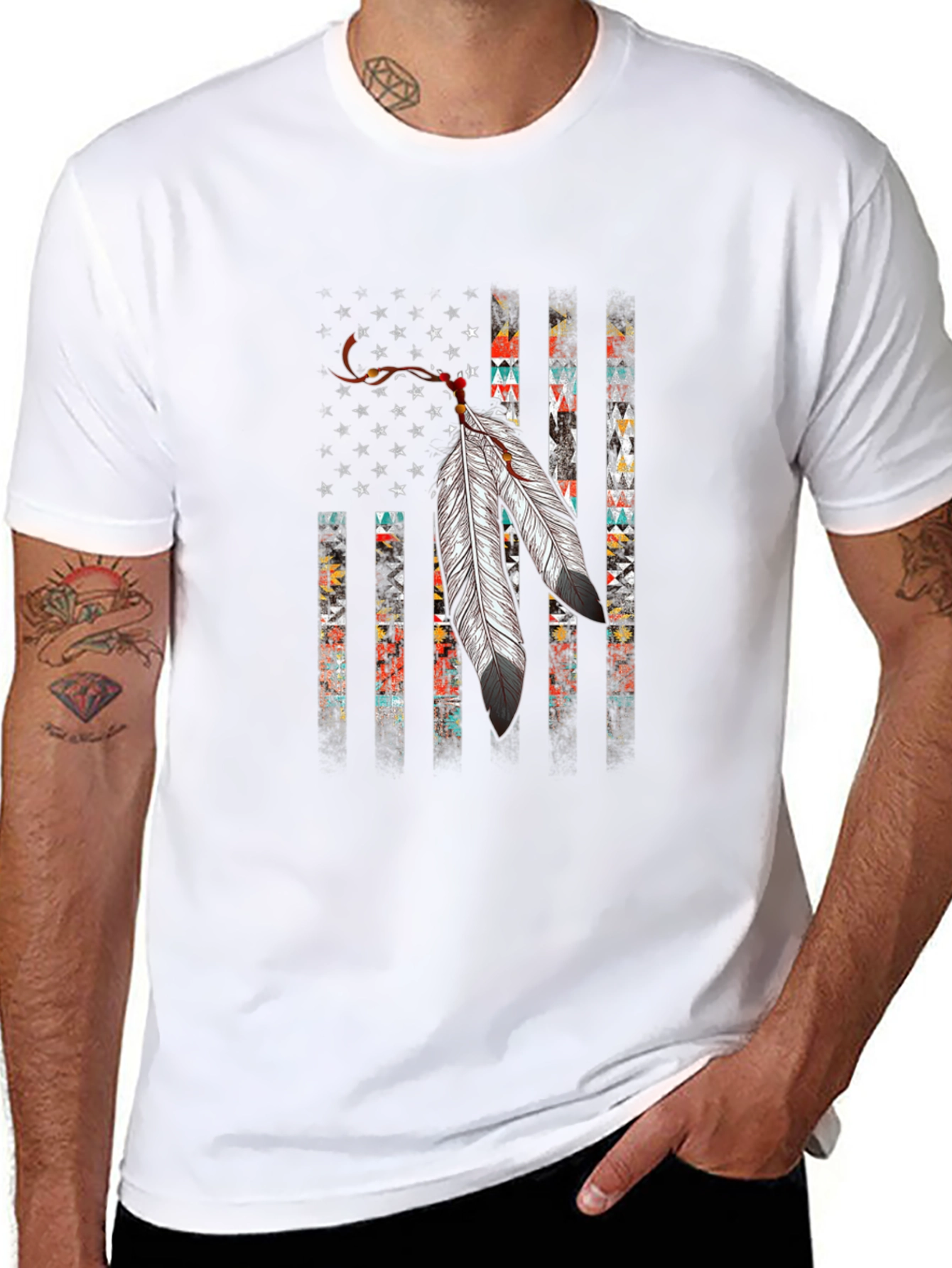 Native American Flag Graphic T-Shirt