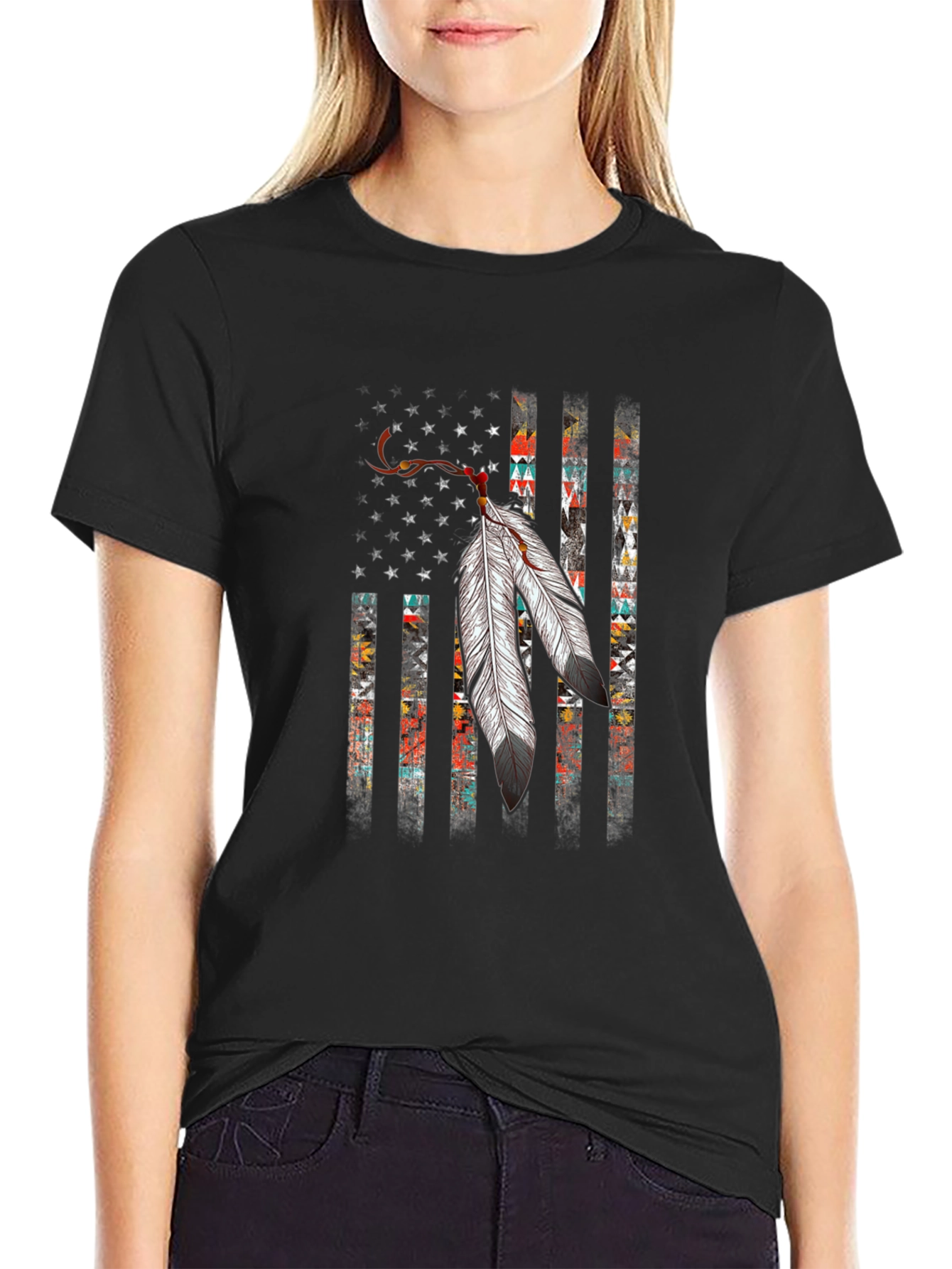 Native American Flag Graphic T-Shirt