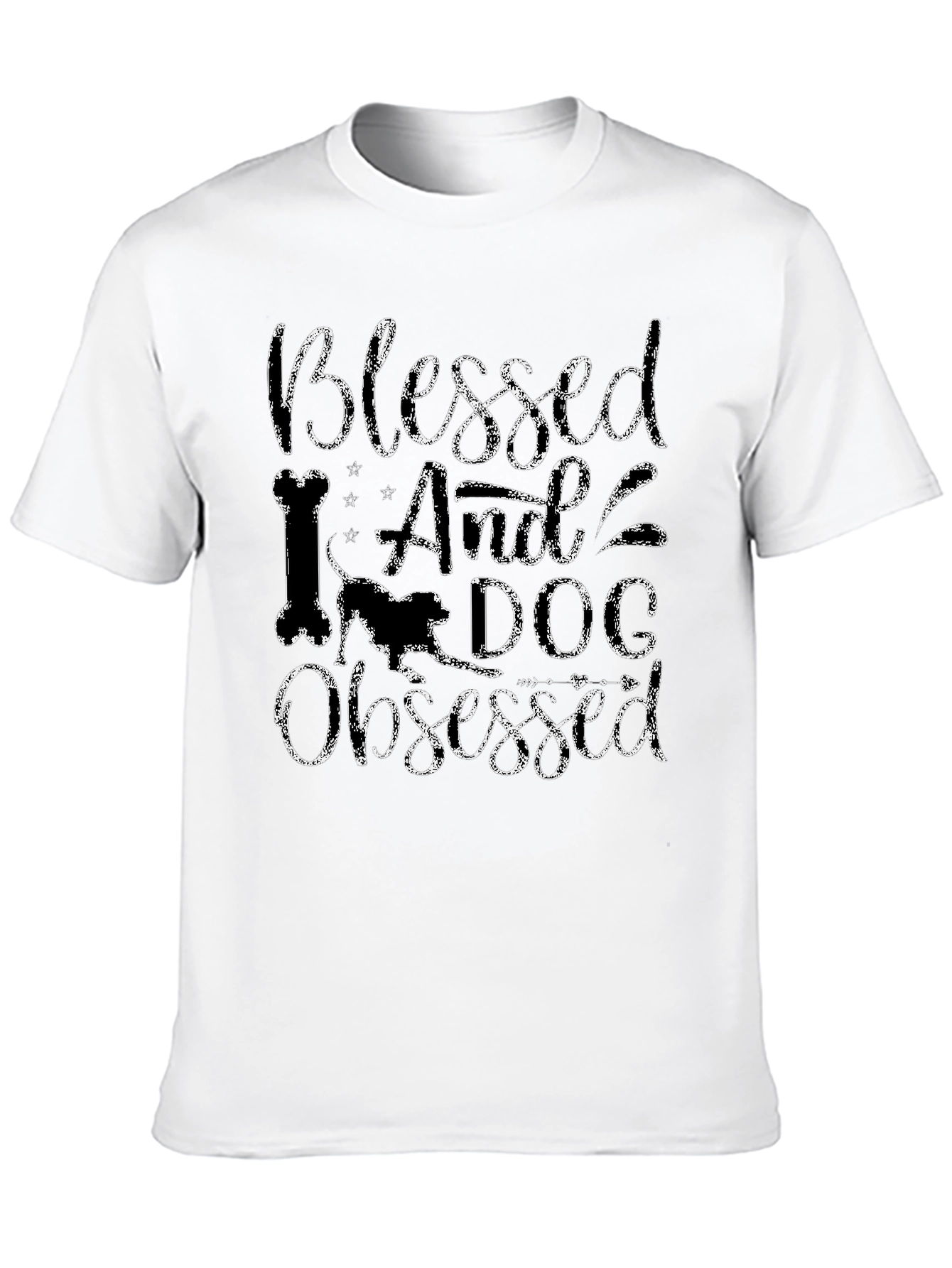 Blessed And Dog Obsessed Black T-Shirt